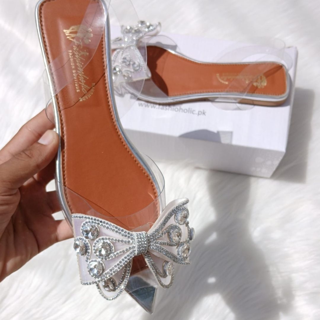 Mules in Silver by - High Quality Women Mules ZXV6223