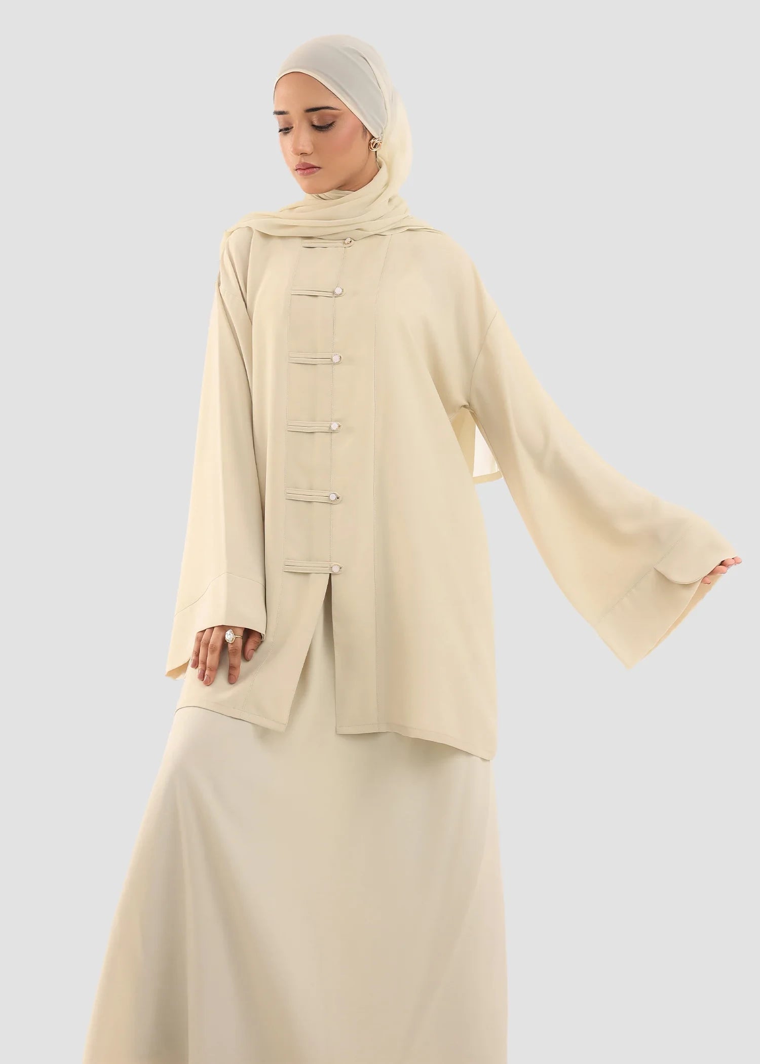 interlock knit Co ord Sets in Ivory