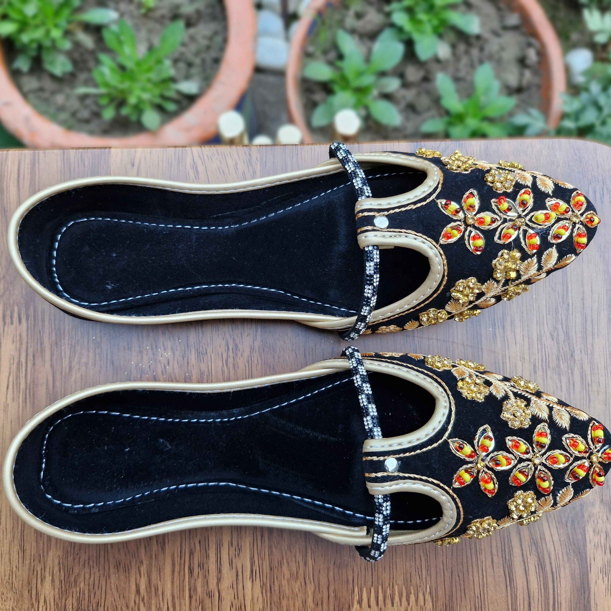 Khussa in Black by - High Quality Women Khussa EYU7730