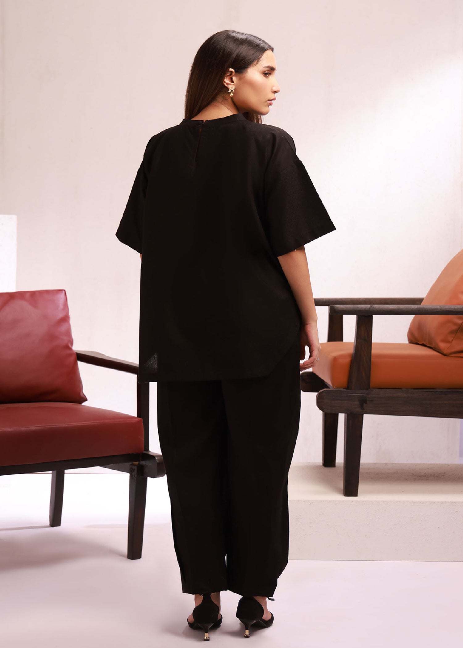 jacquard Co ord Sets in Black