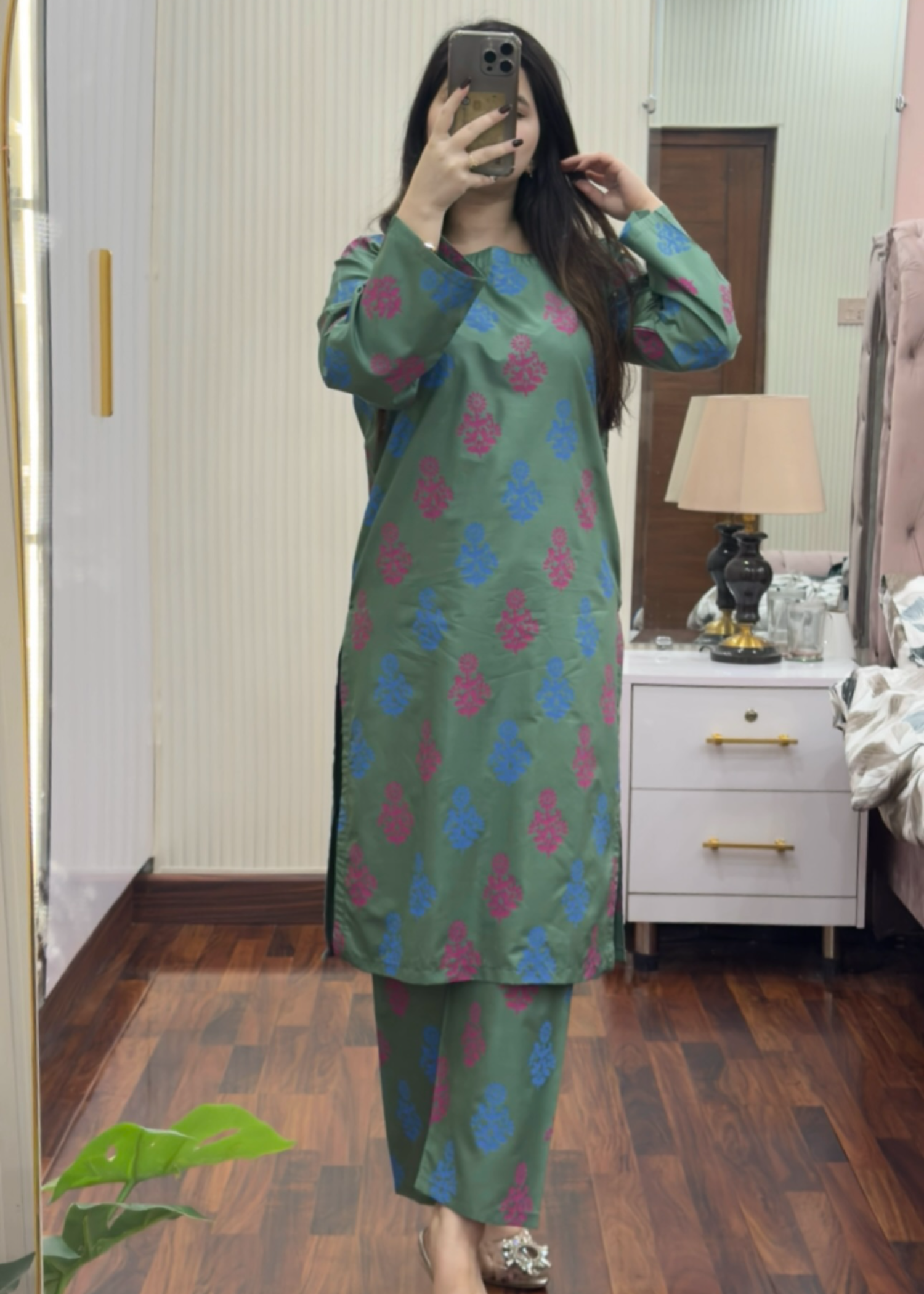 linen Co Ord Sets in Moss green