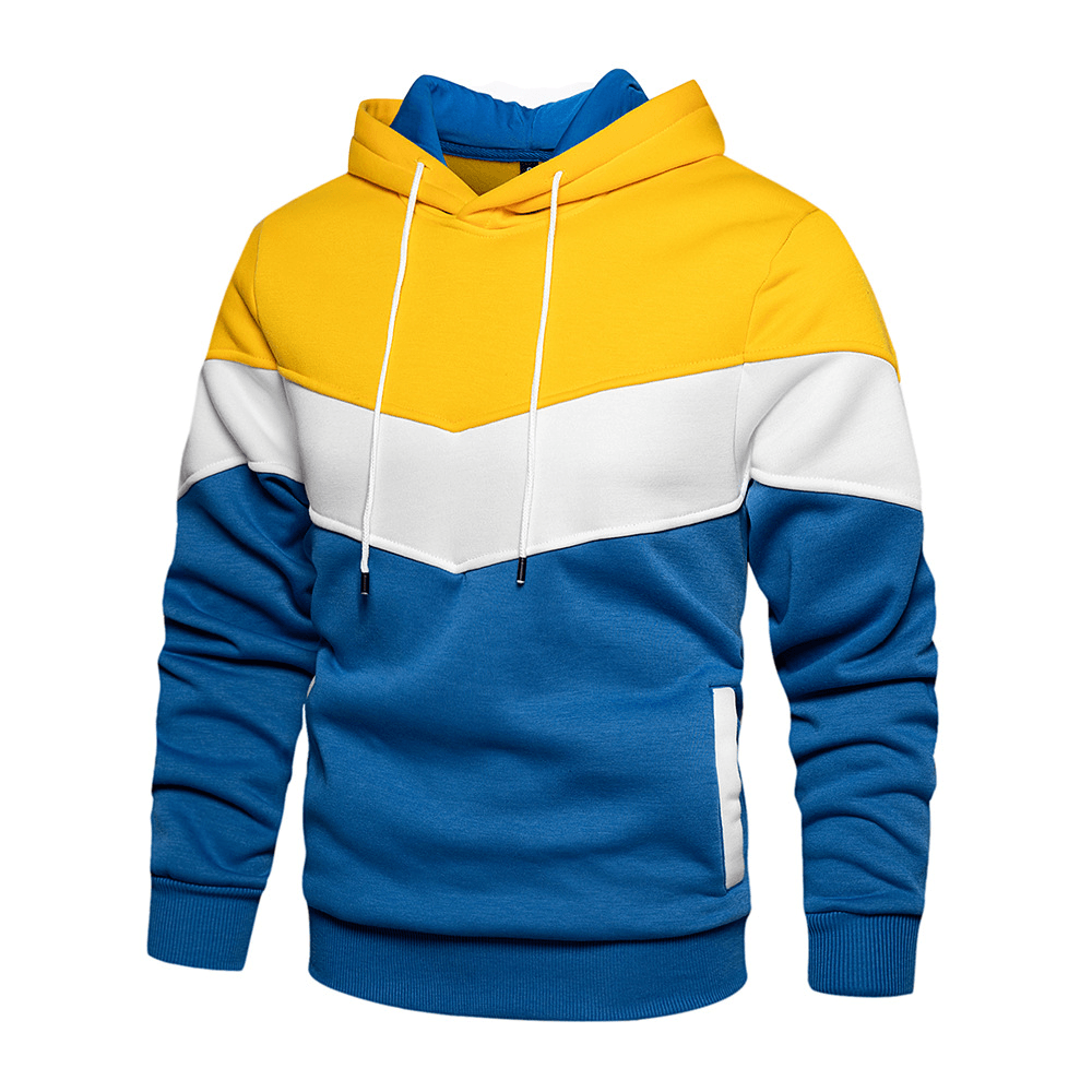 New European and American Men'S Color Matching and Color Matching Fashion
