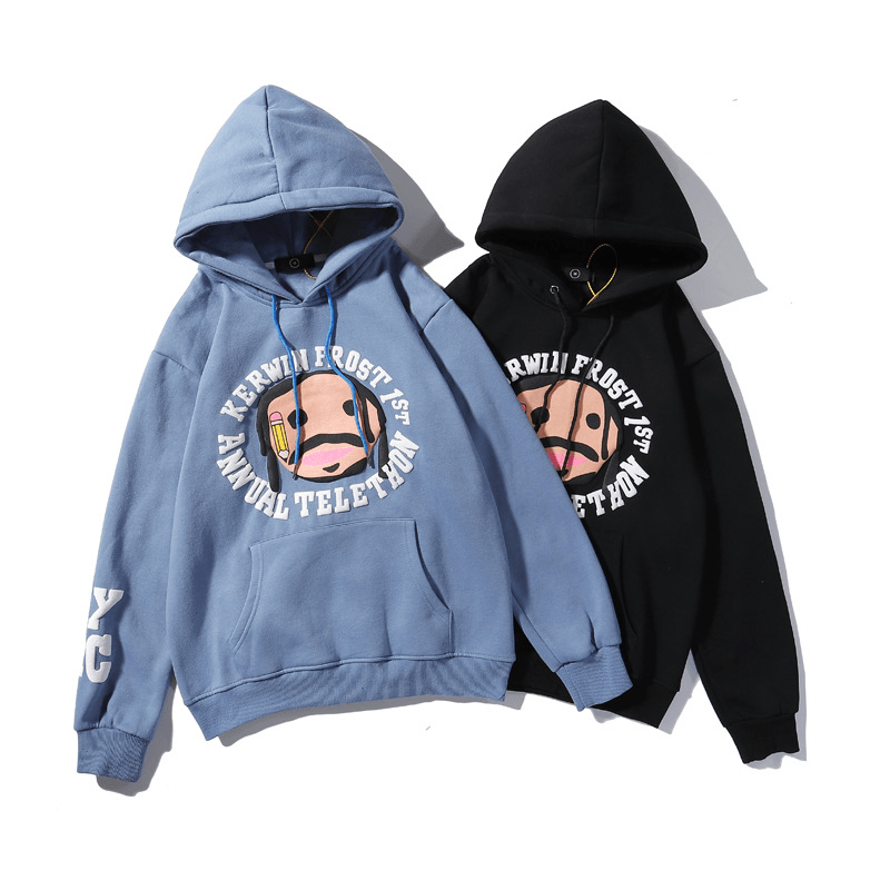 Co-Branded Charity Hoodie Cartoon Printed Sweater Men and Women Hooded Jacket