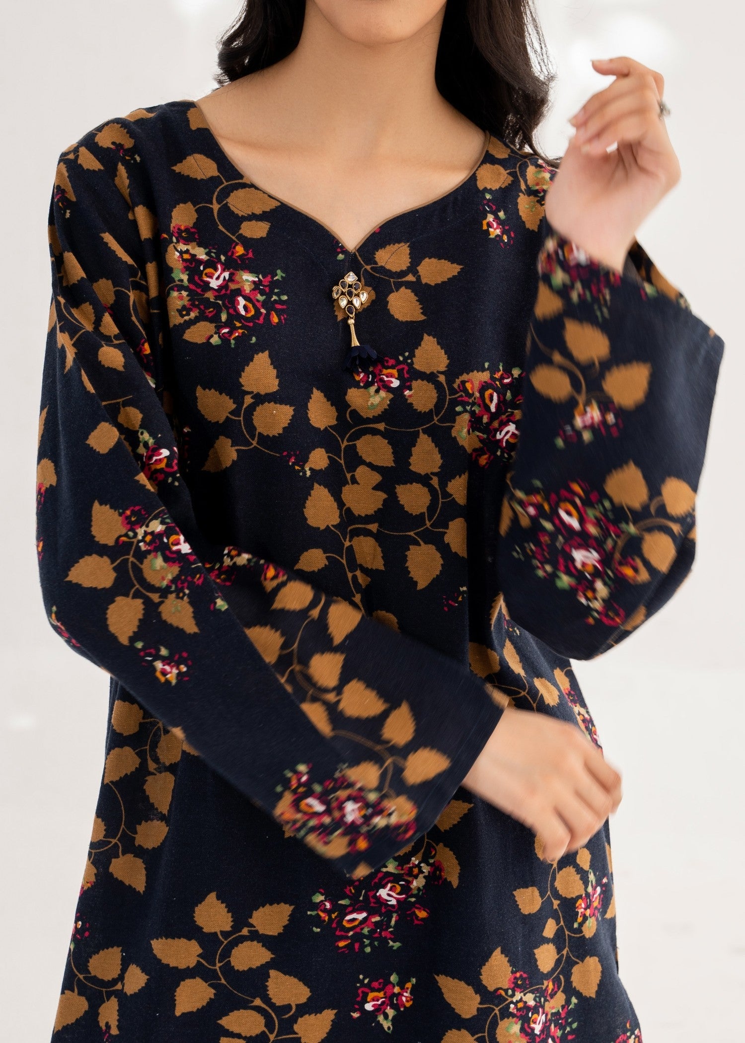 khaddar Co Ord Sets in Dark blue