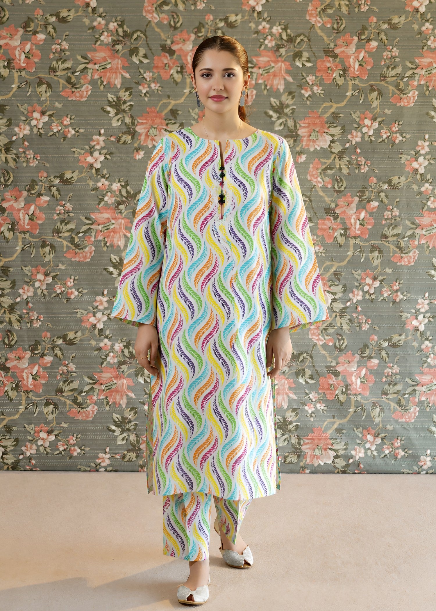 linen Co Ord Sets in Multi, white