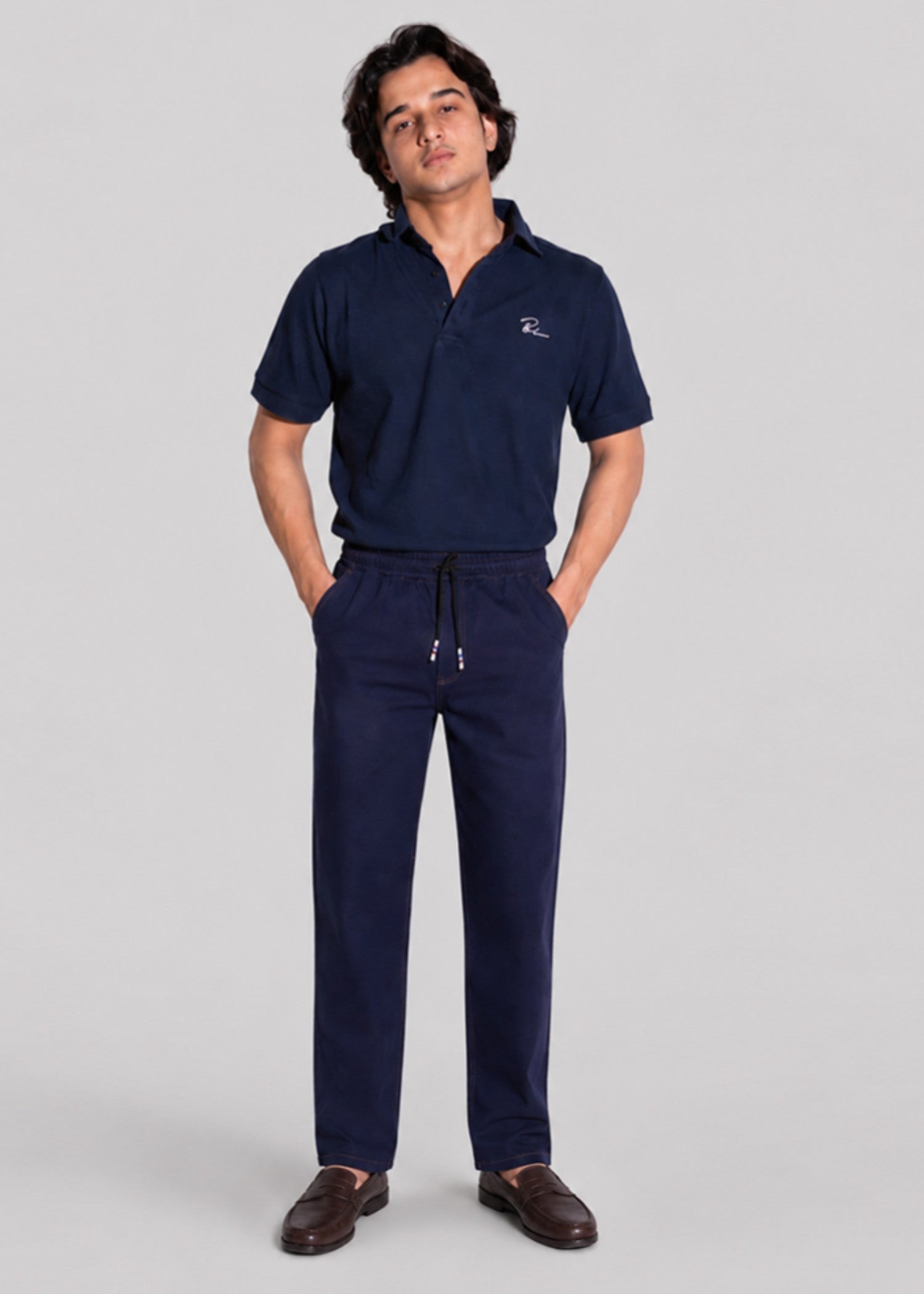 polycotton Trousers in Sapphire blue