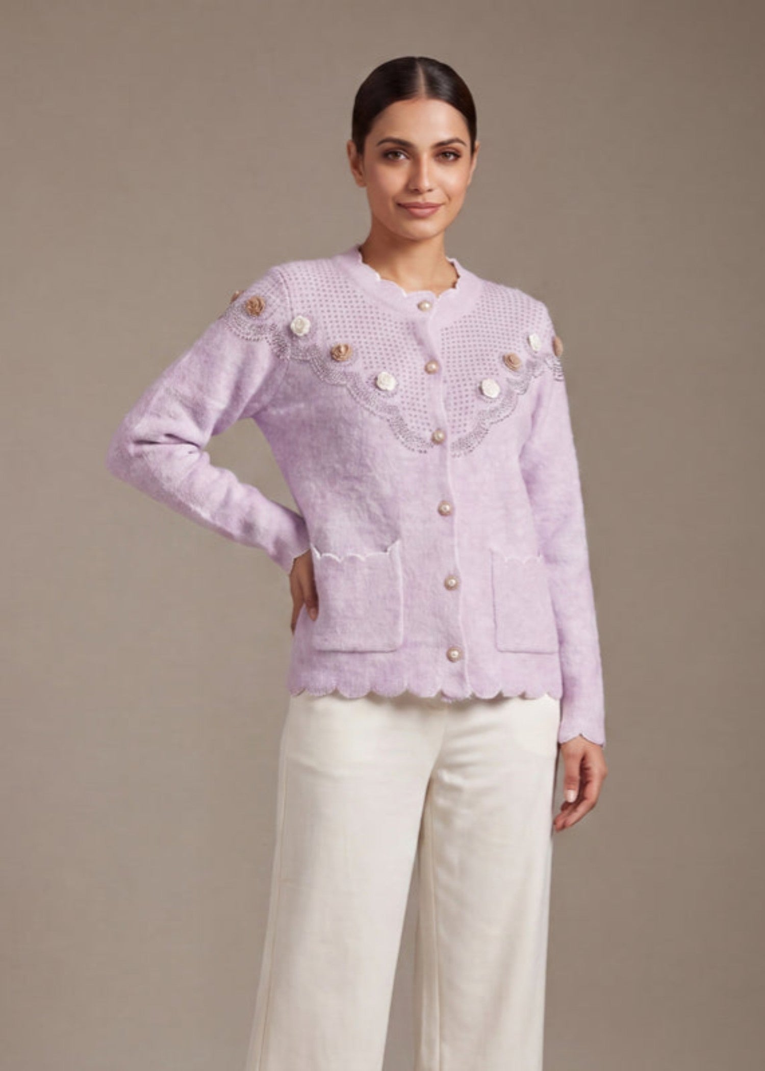 wool Sweater in Lilac