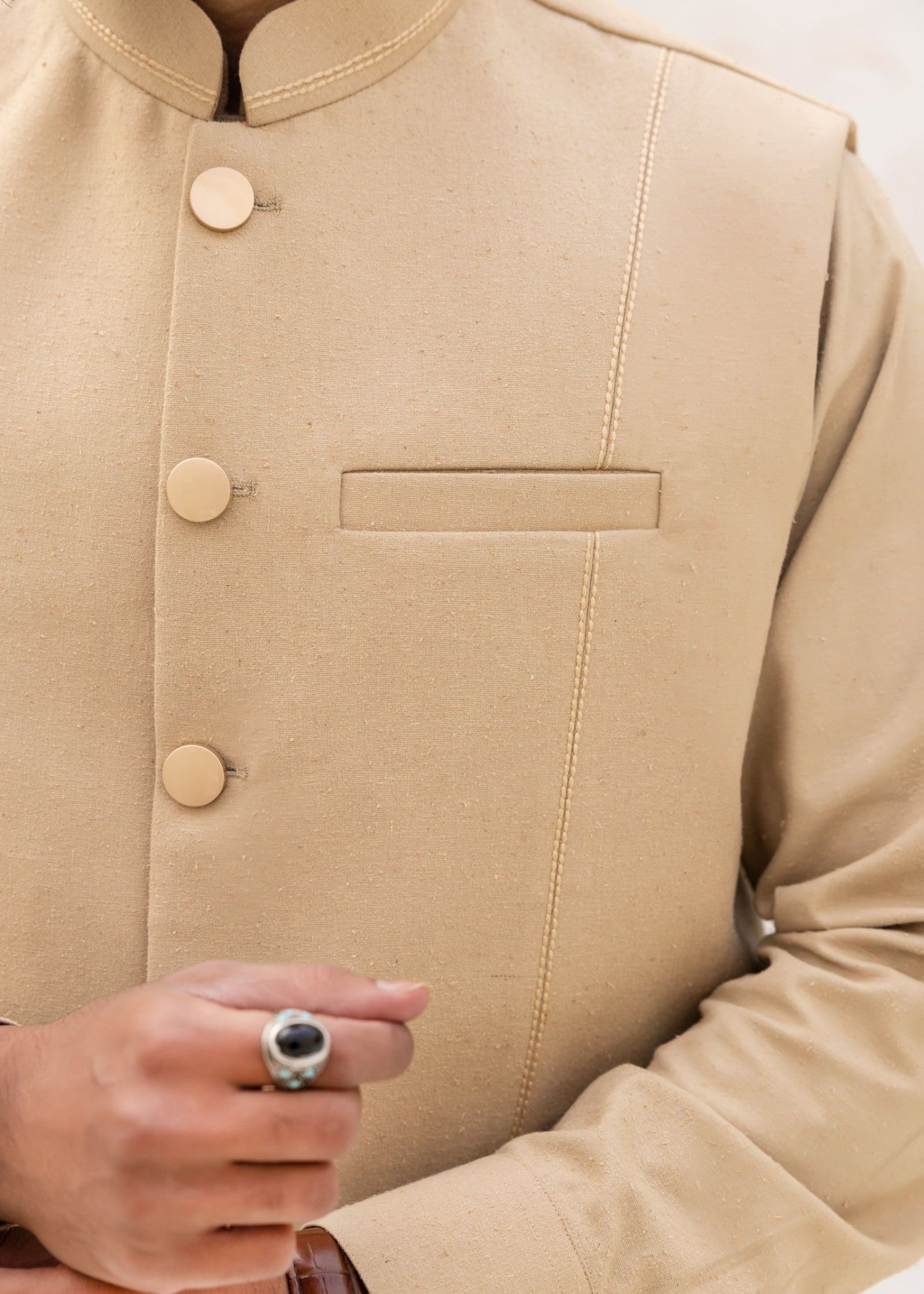 karandi Waistcoat in Beige