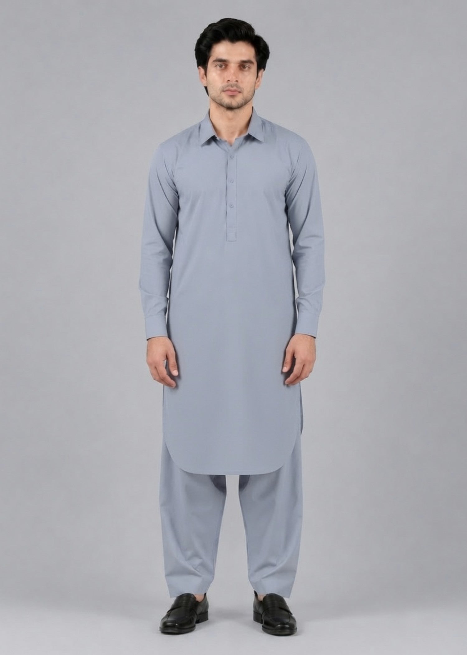 wash & wear Shalwar Kameez in Silver
