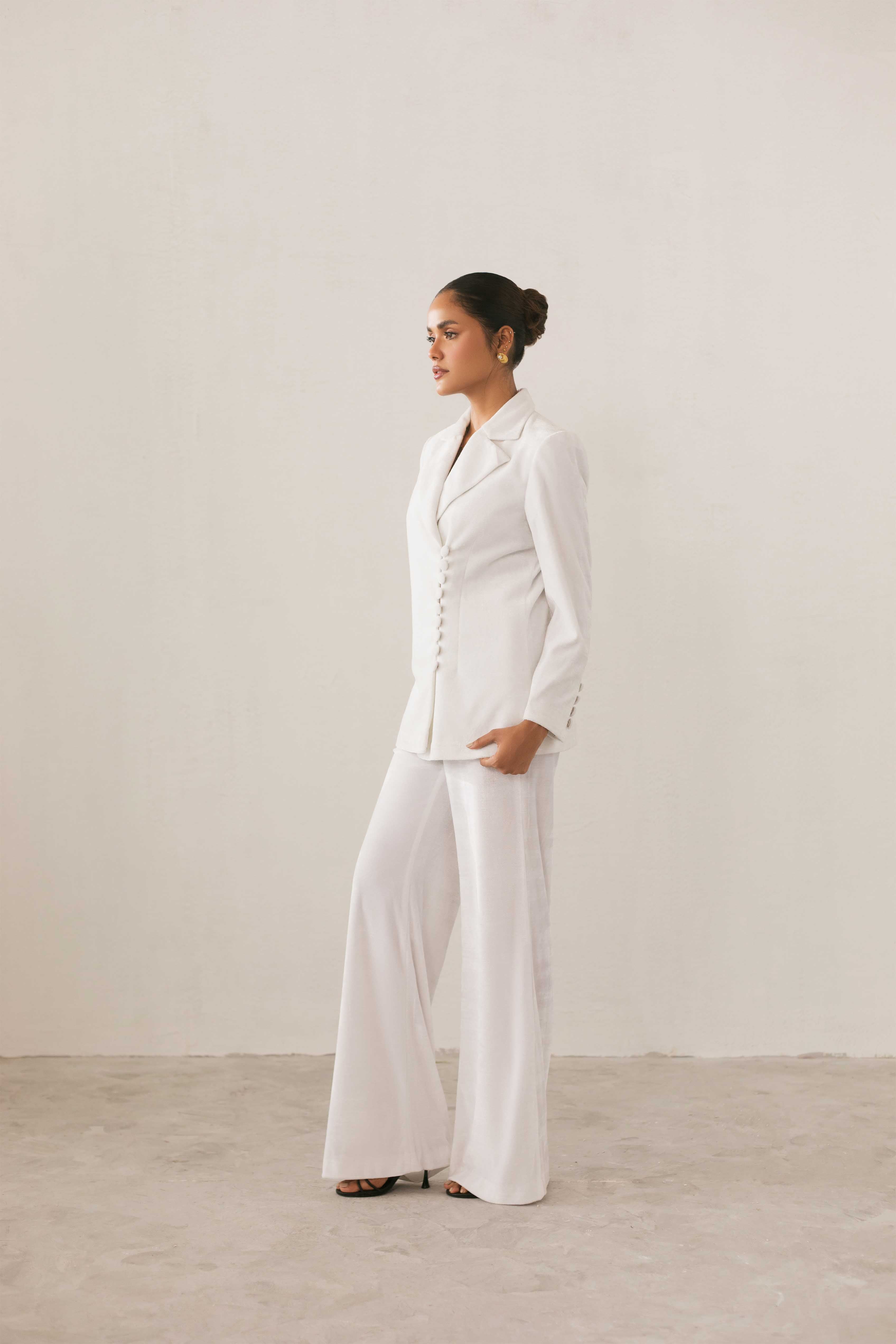 polyester nylon Pants in White