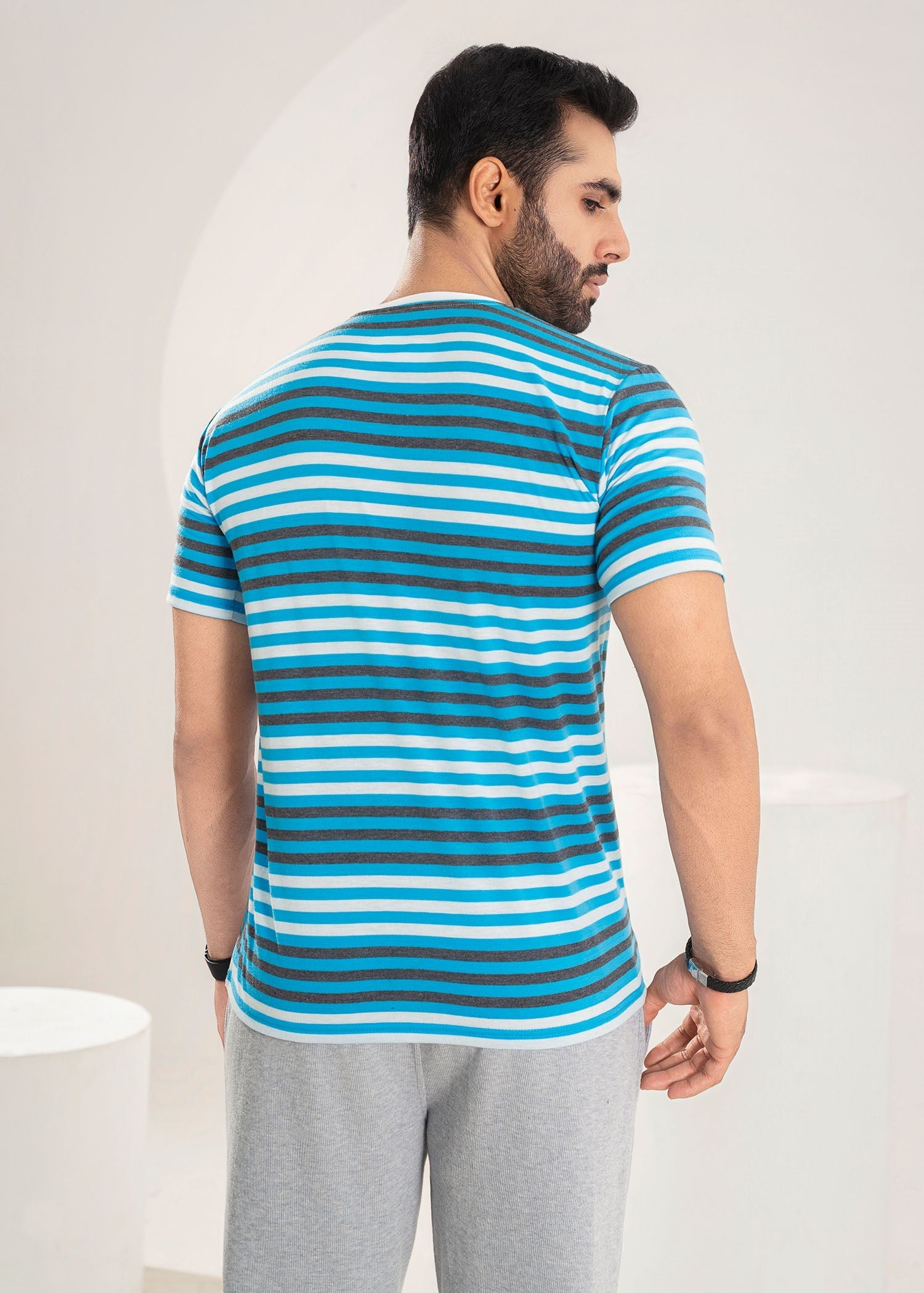 cotton T Shirt in Turquoise