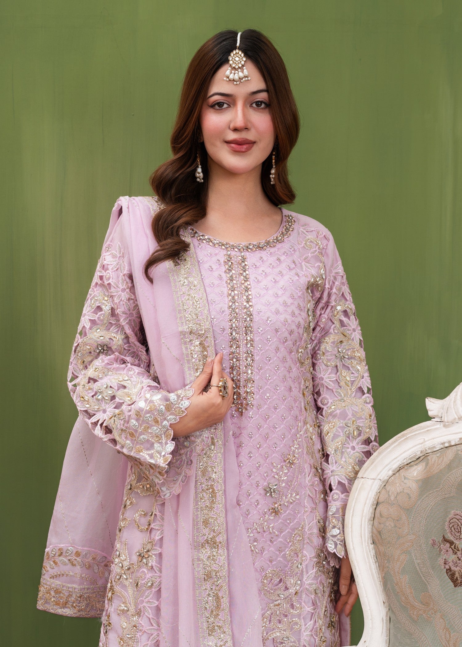 organza Sharara in Pink