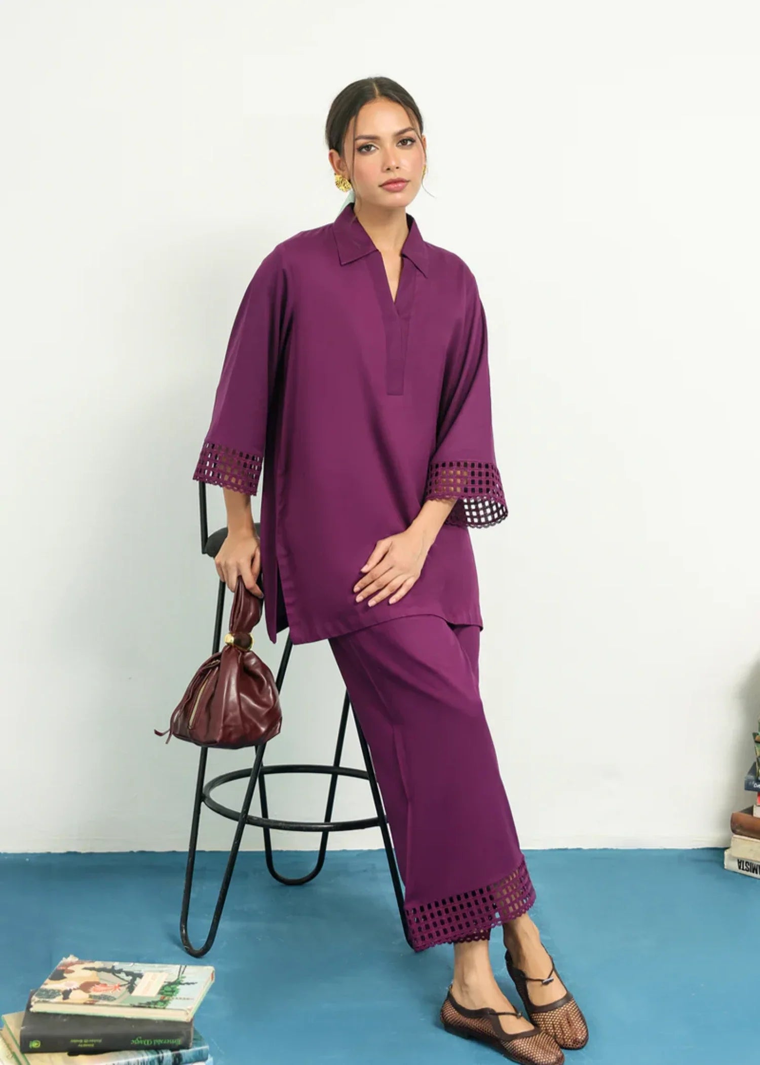 marina Co ord Sets in Purple