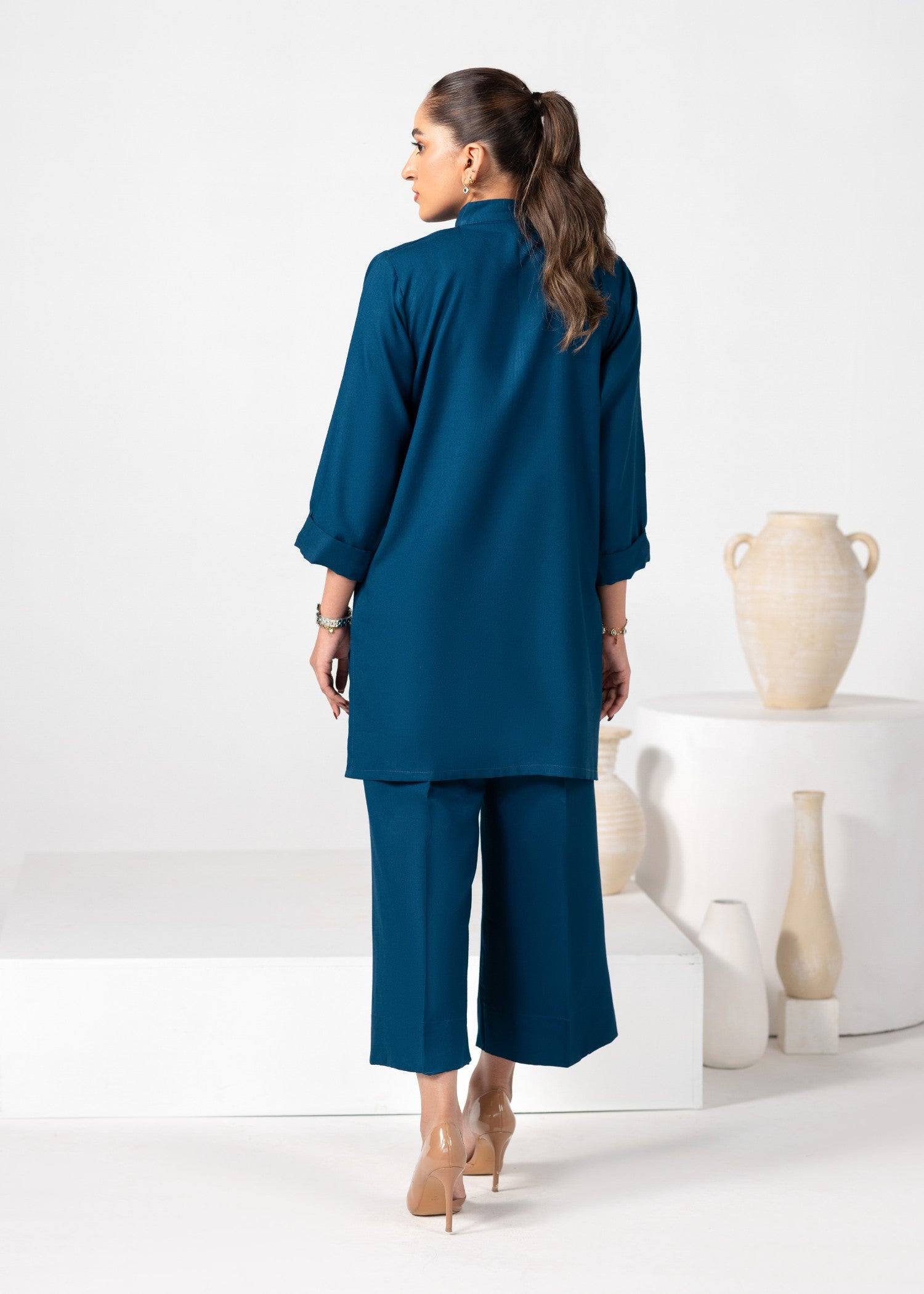 karandi Co ord Sets in Navy blue