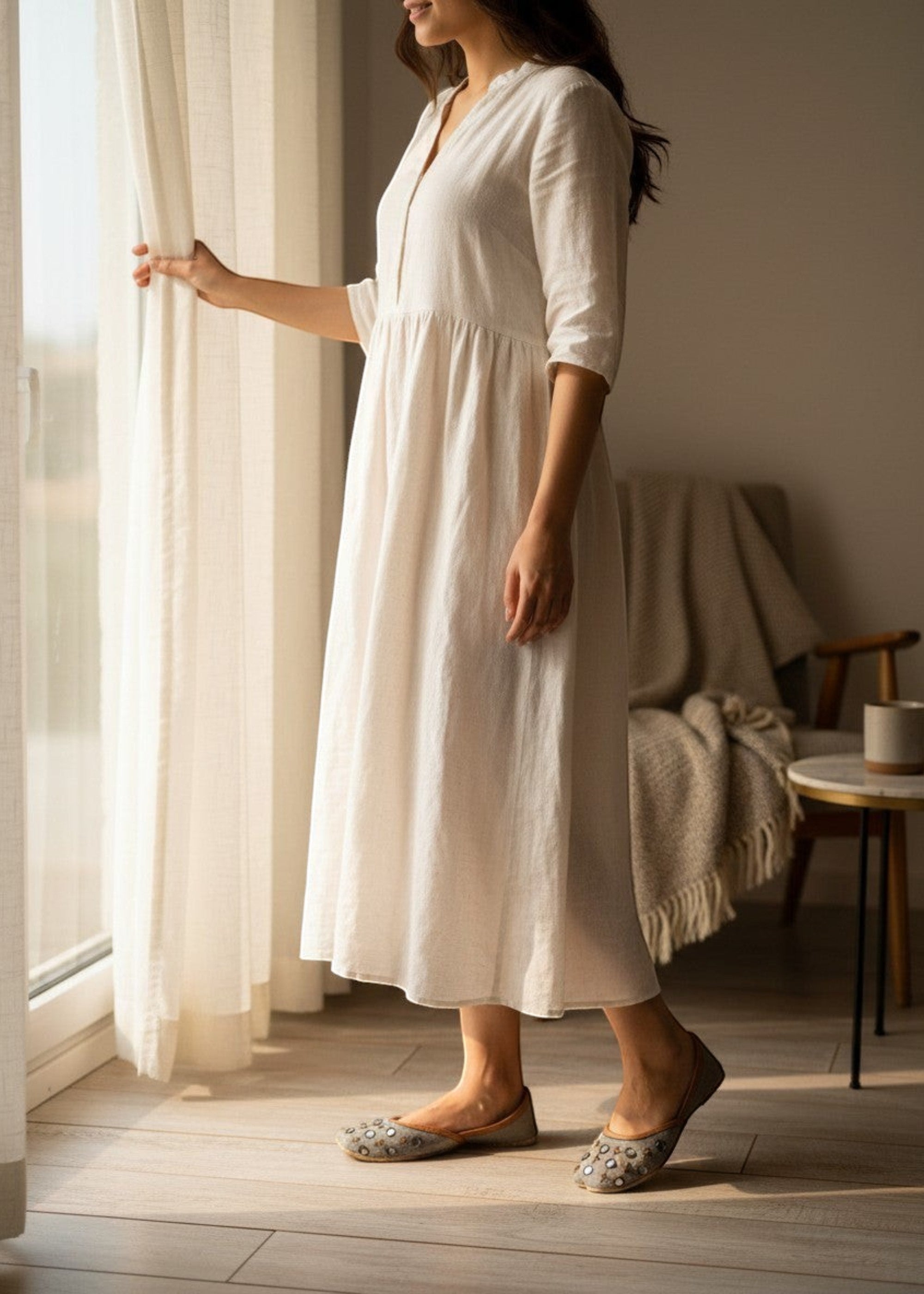 Khussa in Ash grey by - High Quality Women Khussa THP0933