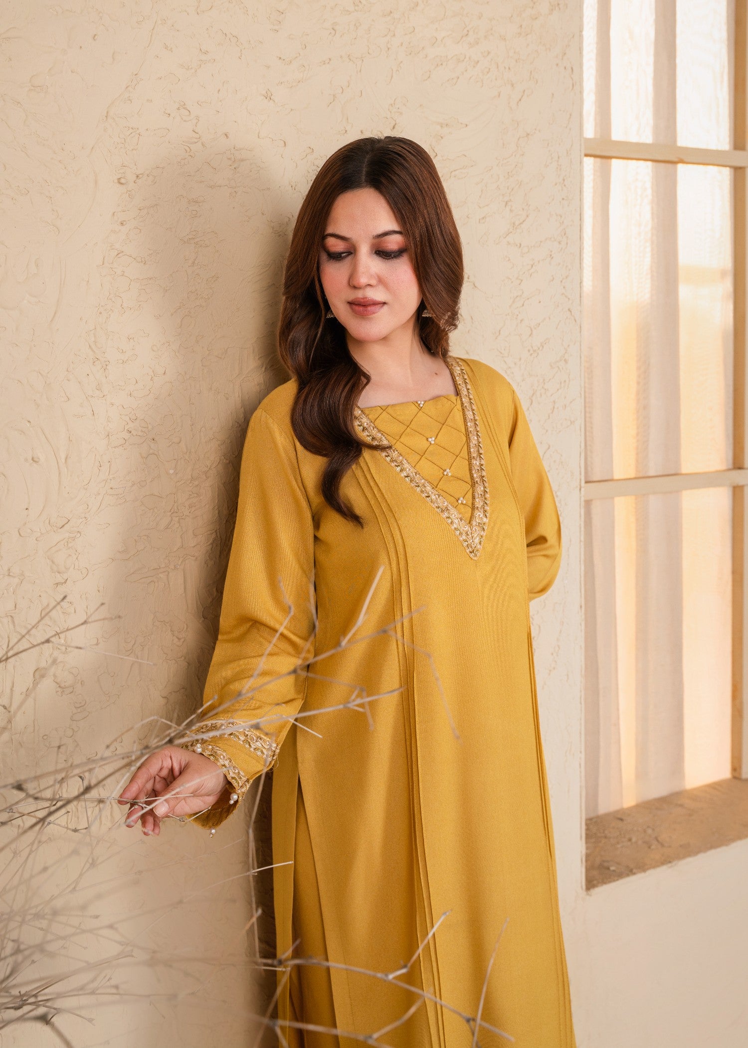 karandi Kurta Set in Gold