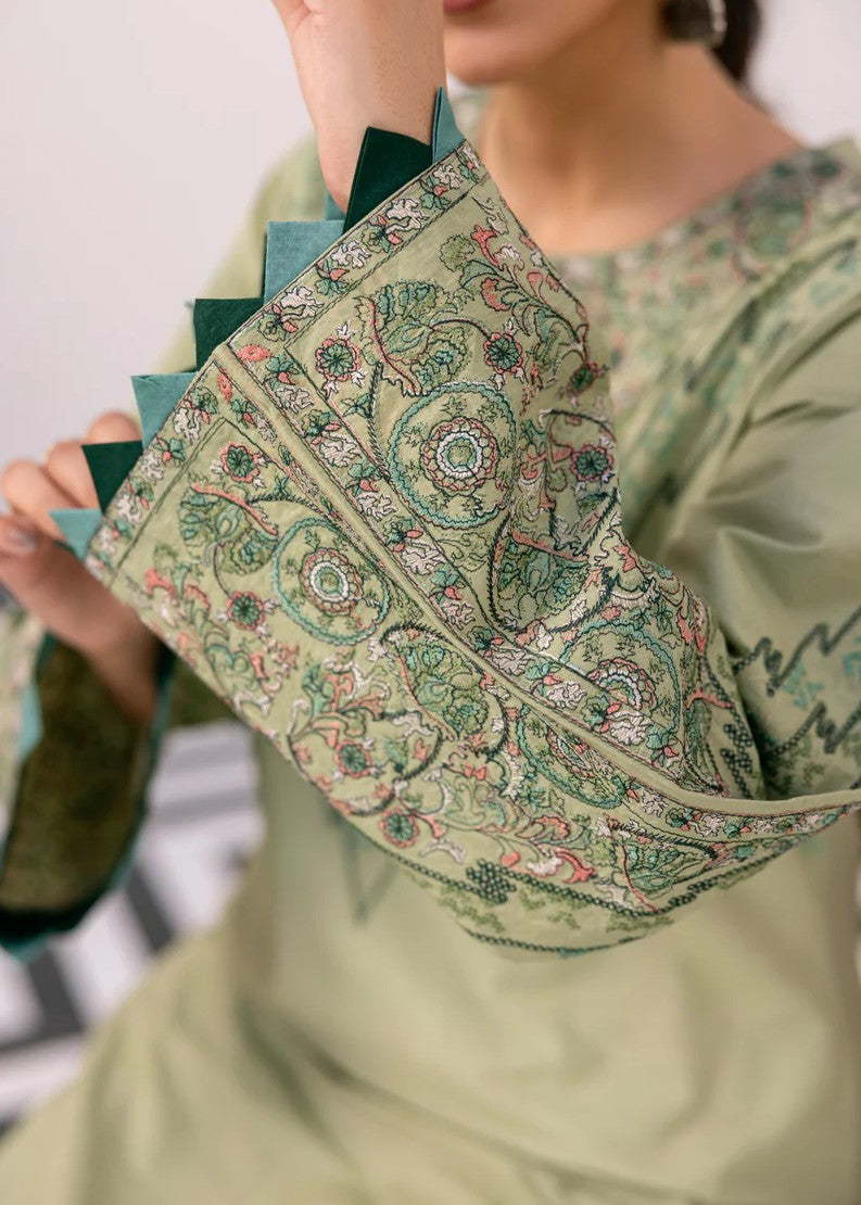 poplin Kurta Set in Sea green