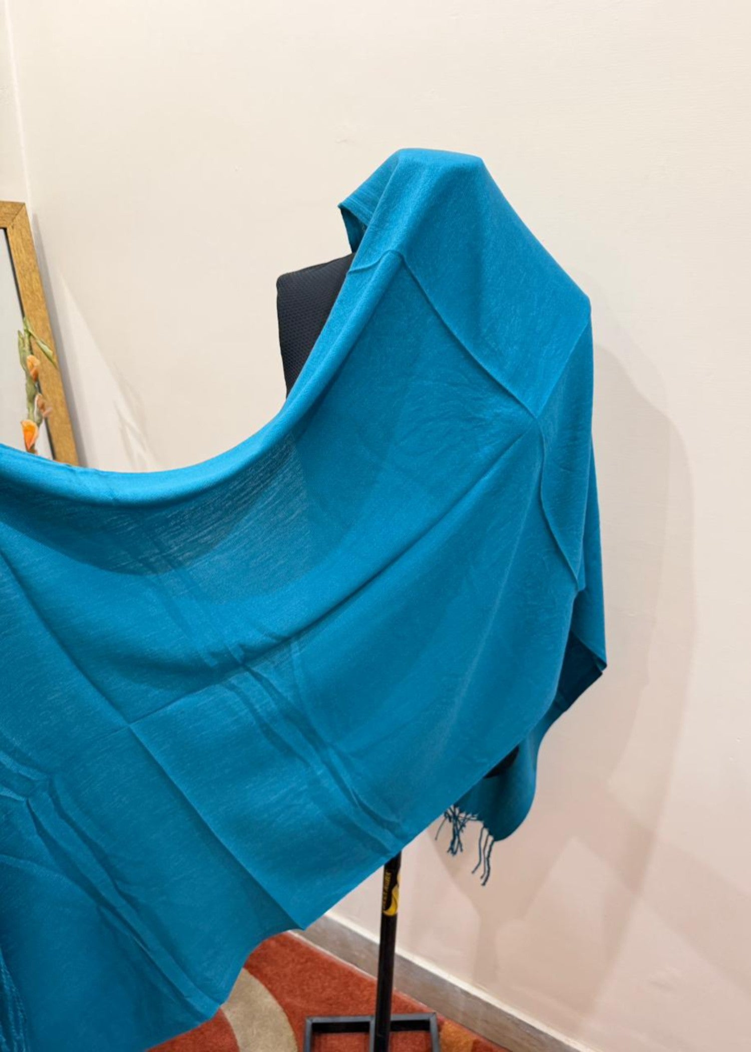 cashmere wool Hijab in Bondi blue