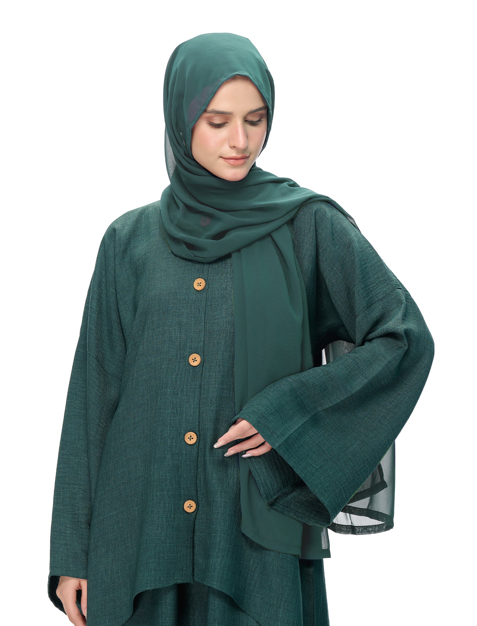 interlock knit Co ord Sets in Green
