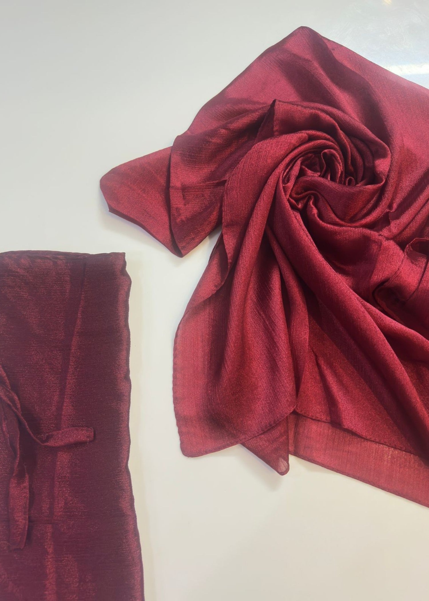 banarsi silk Hijab in Maroon