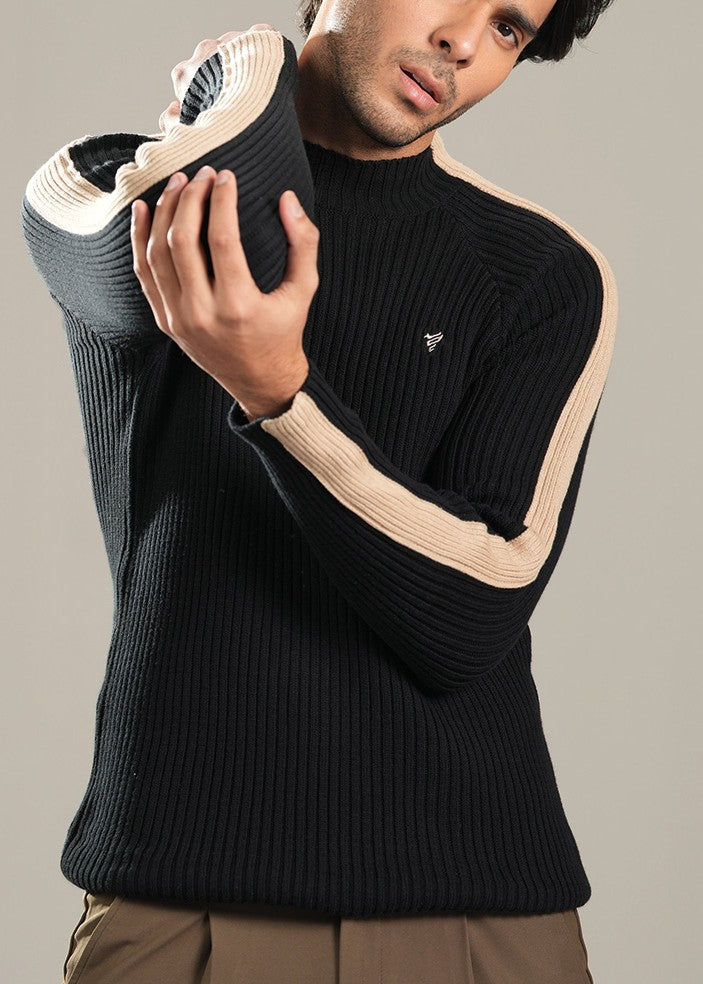 cotton Turtle Neck in Black