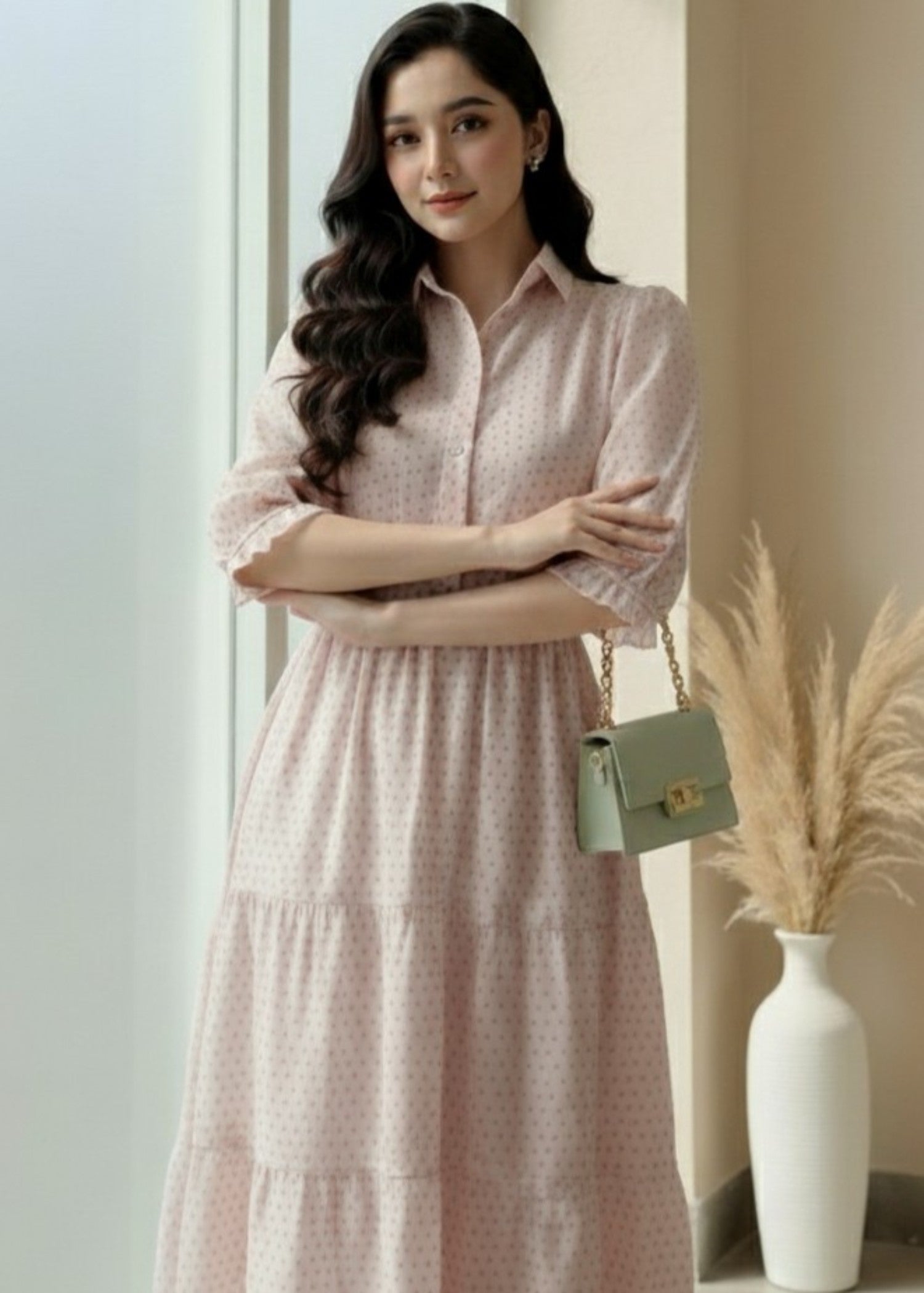 cotton Dress in Cream