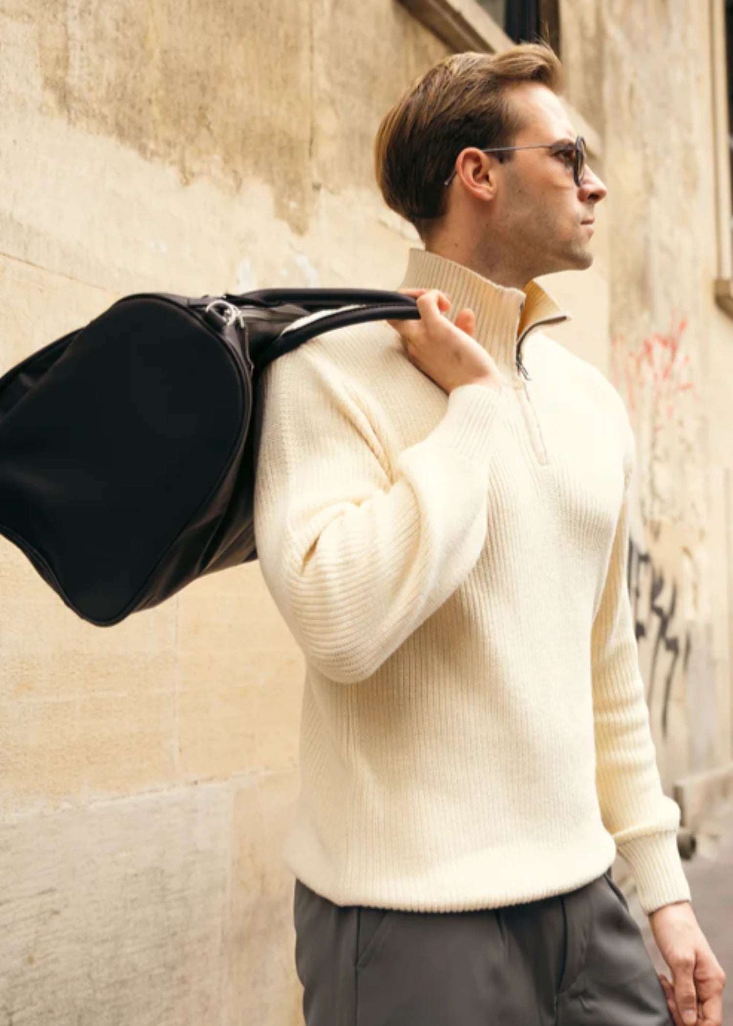cotton Sweater in Beige