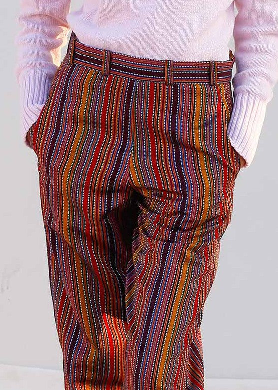 yarn dyed jacquard Pants in Multi