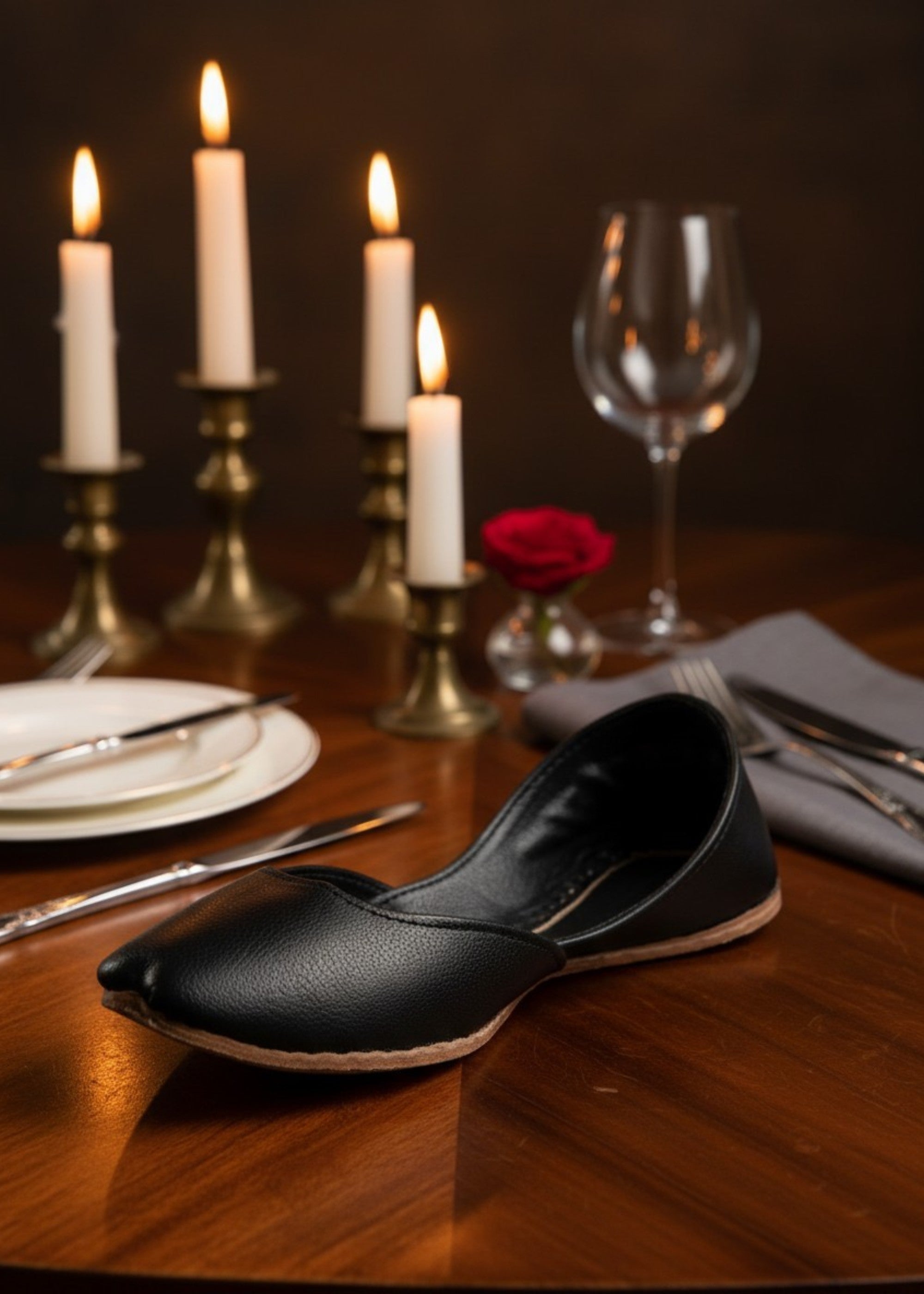 Khussa in Black by - High Quality Women Khussa QNY9141