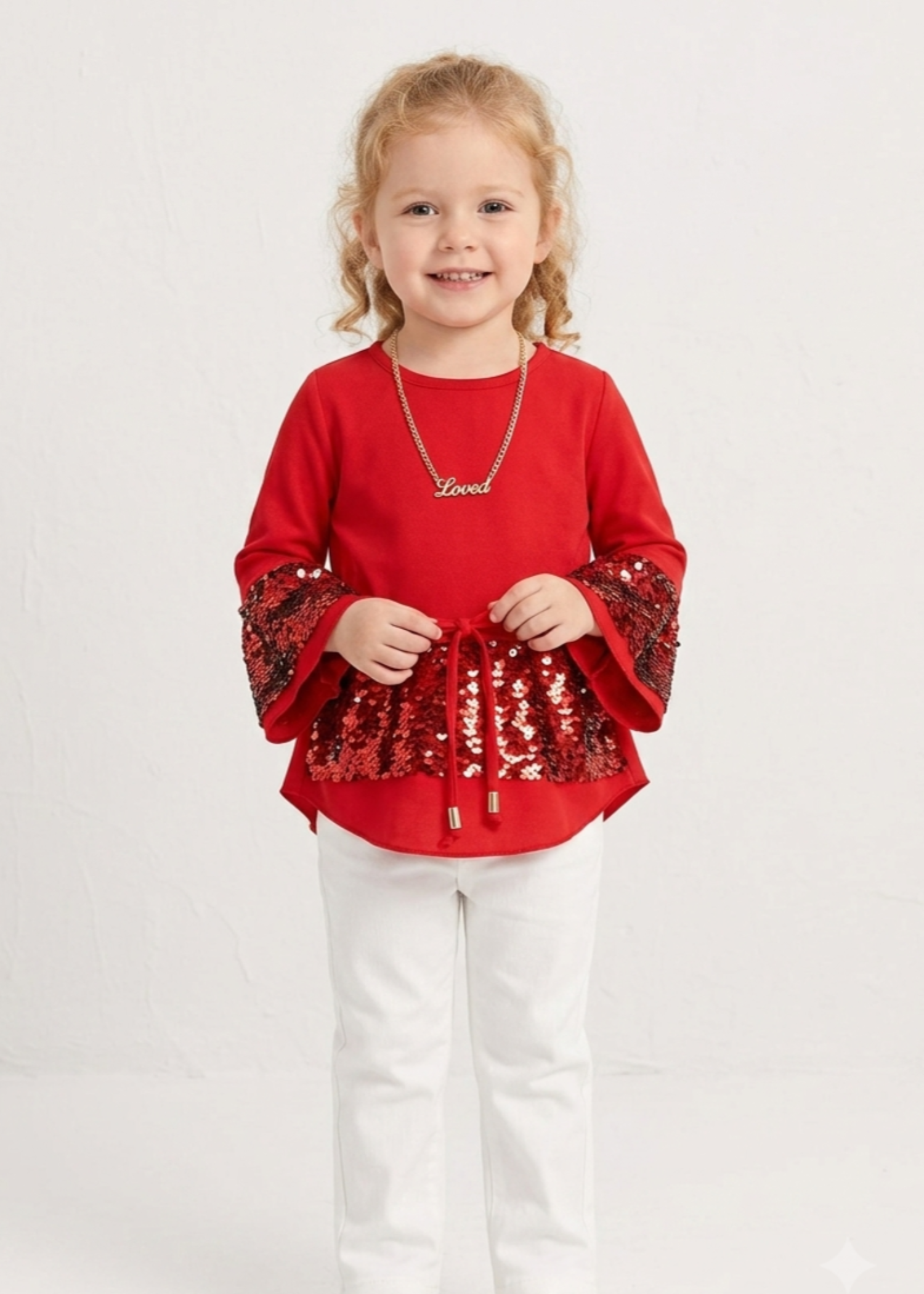 raw silk Top in Red