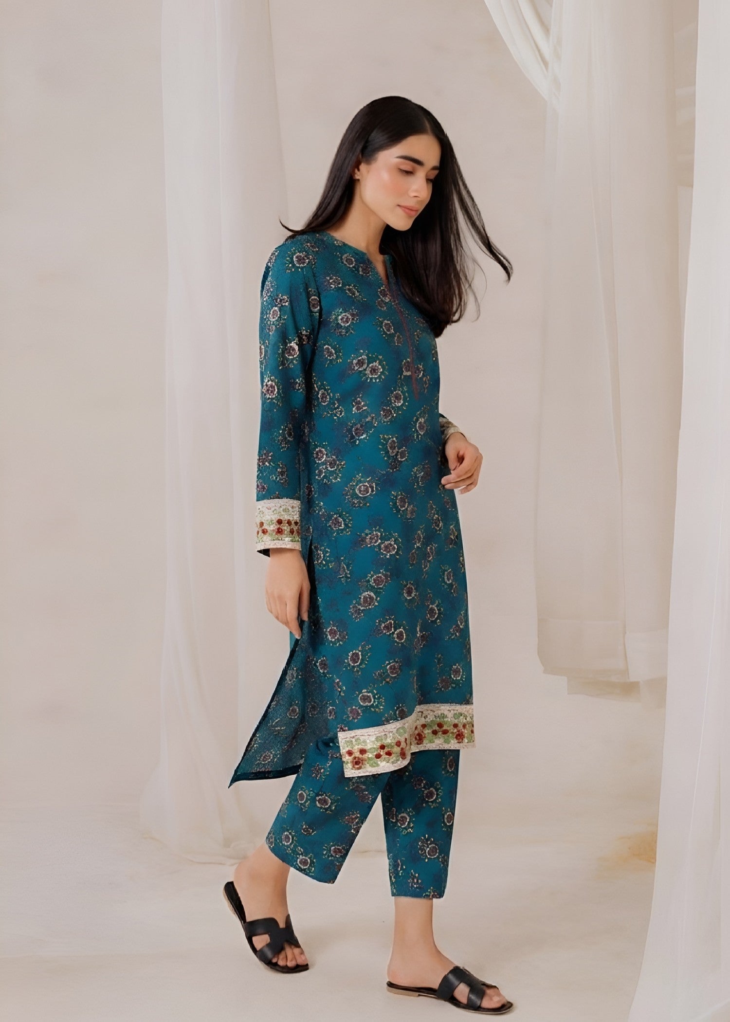 linen Co Ord Sets in Twilight blue
