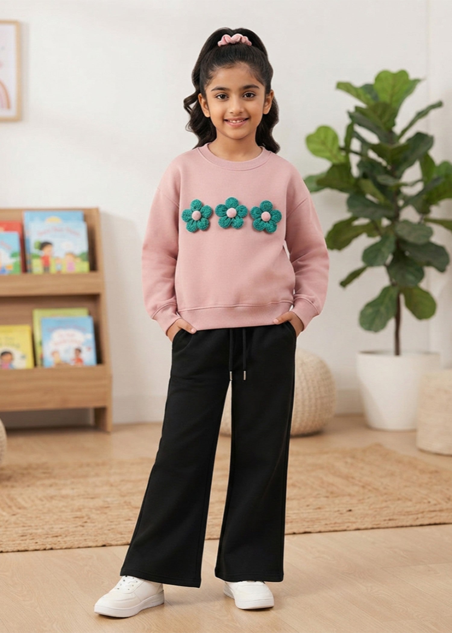 Co Ord Sets in Peach pink, black
