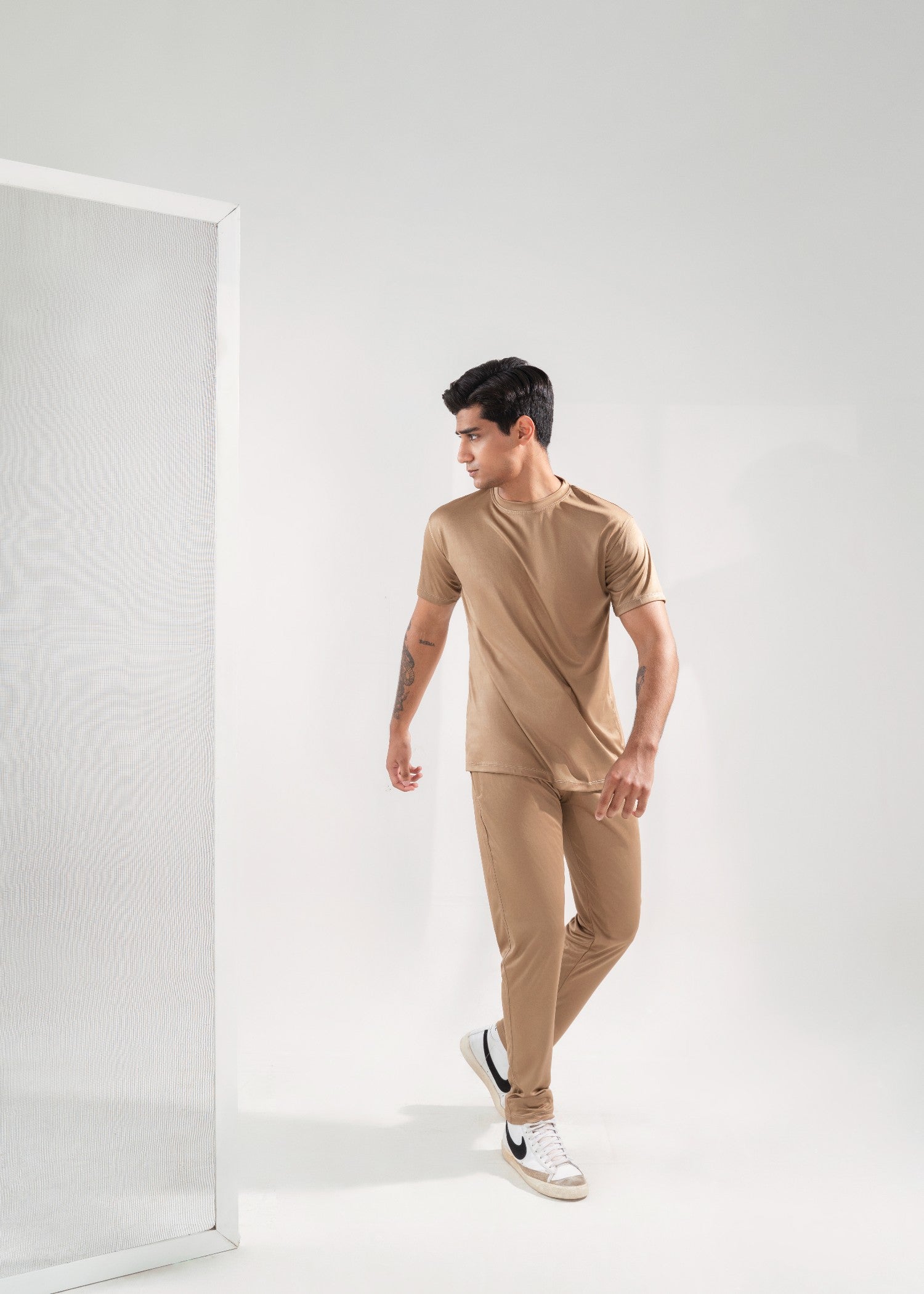 polyester Tracksuit in Beige