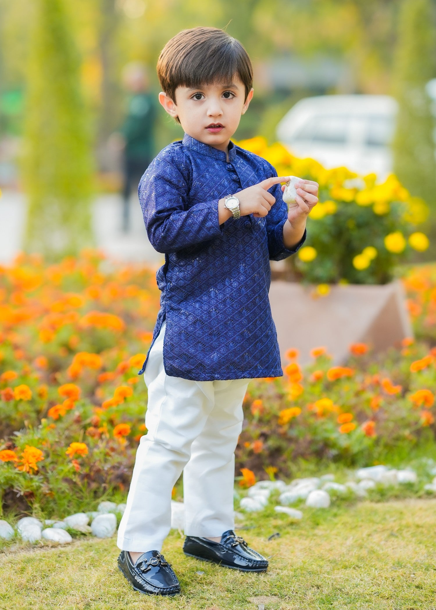 masuri Kurta in Cobalt blue