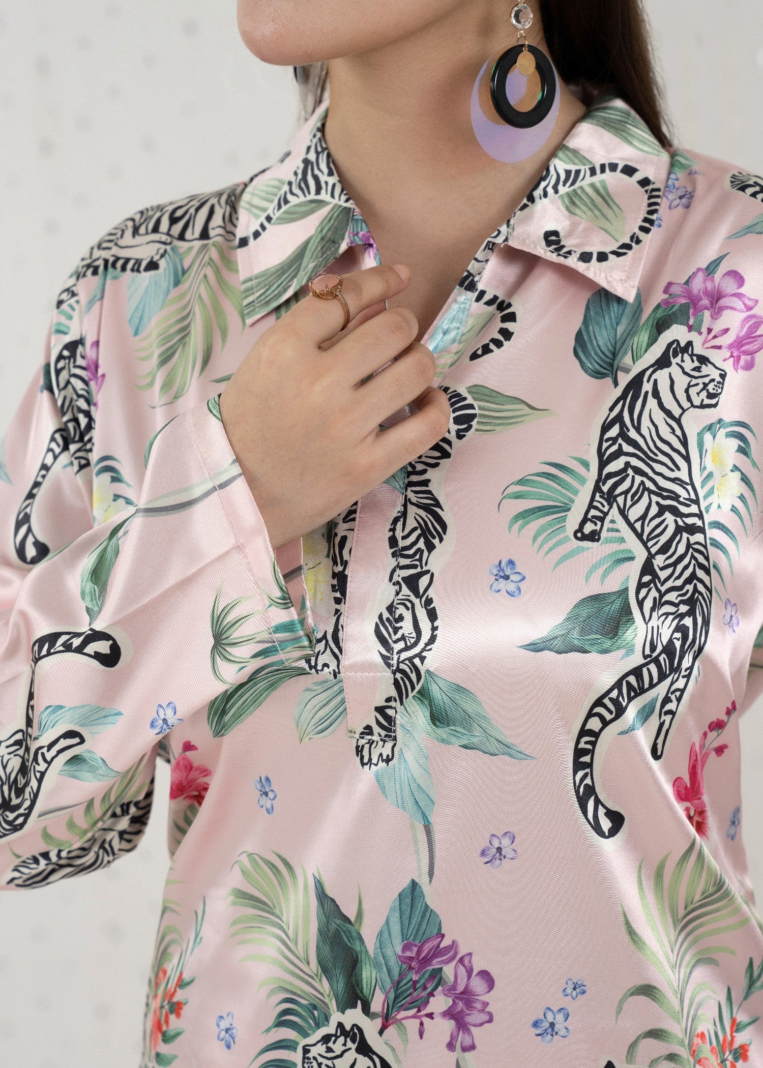 silk Co Ord Sets in Blush pink