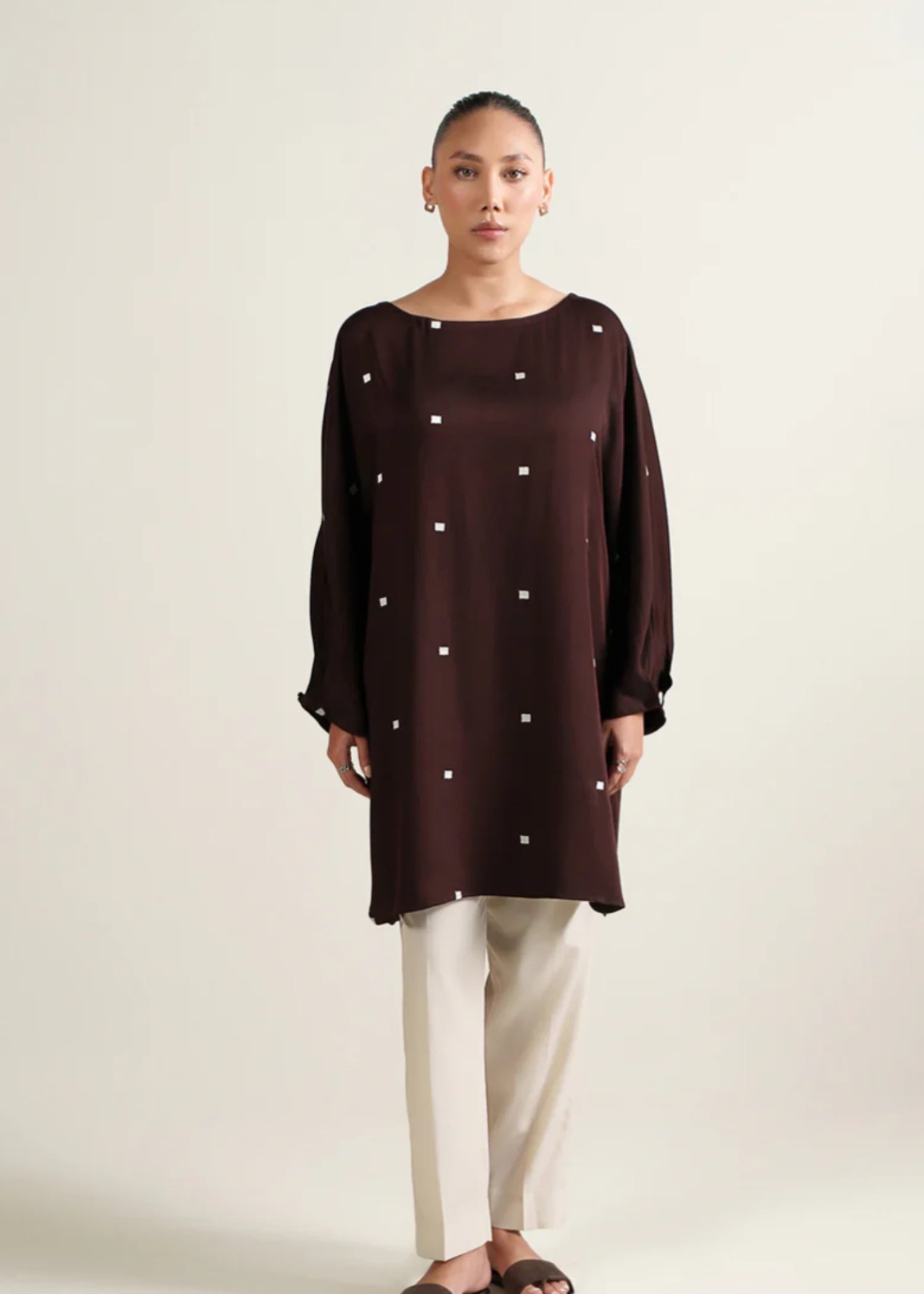 viscose Tunic in Plum