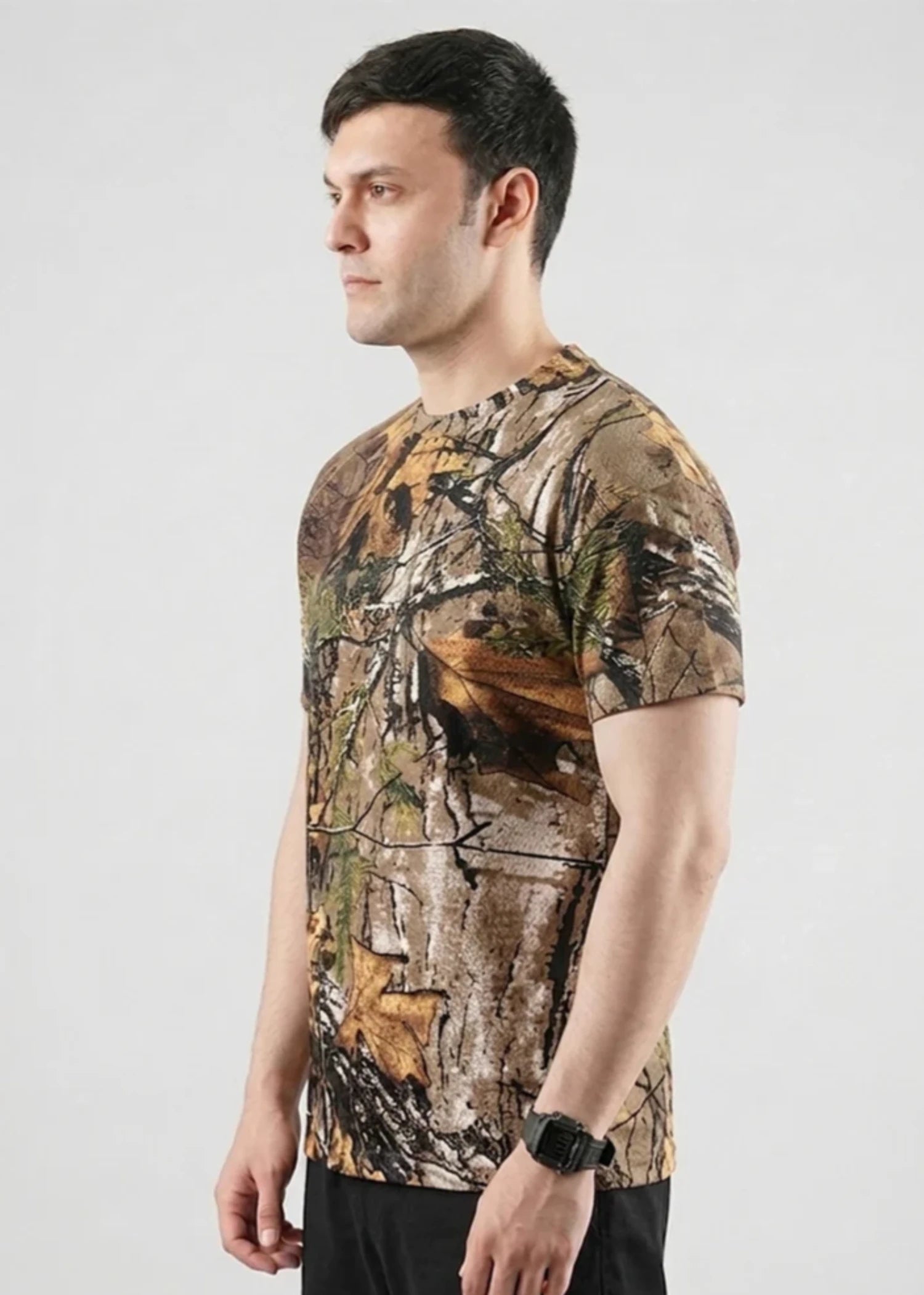 cotton T Shirt in Forest green