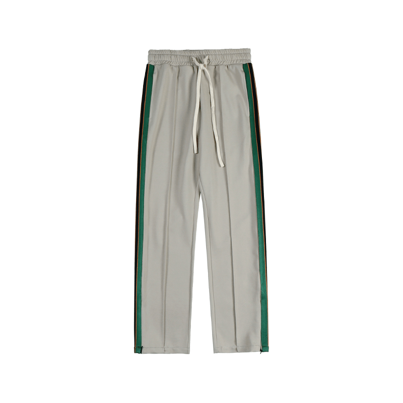 BENMYSHOWER National Tide Casual Trousers Male Hip-Hop Tide Brand Sports Pants Loose Straight Couple Striped Pants