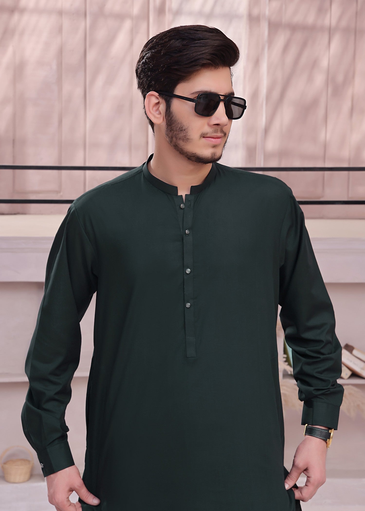 suiting Waistcoat in Dark green by The Great Masters (TGM)