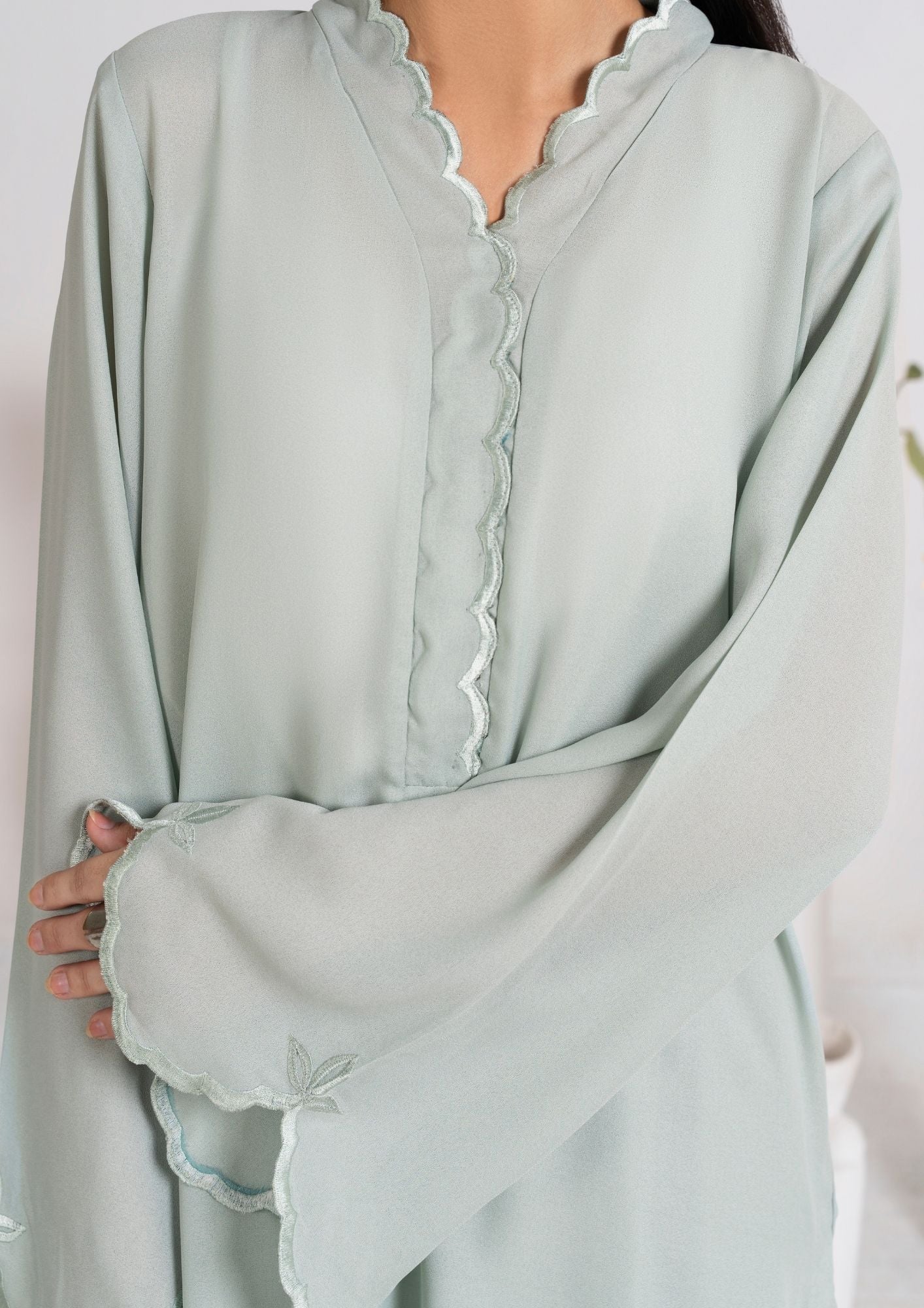 georgette Kurta Set in Pastel green