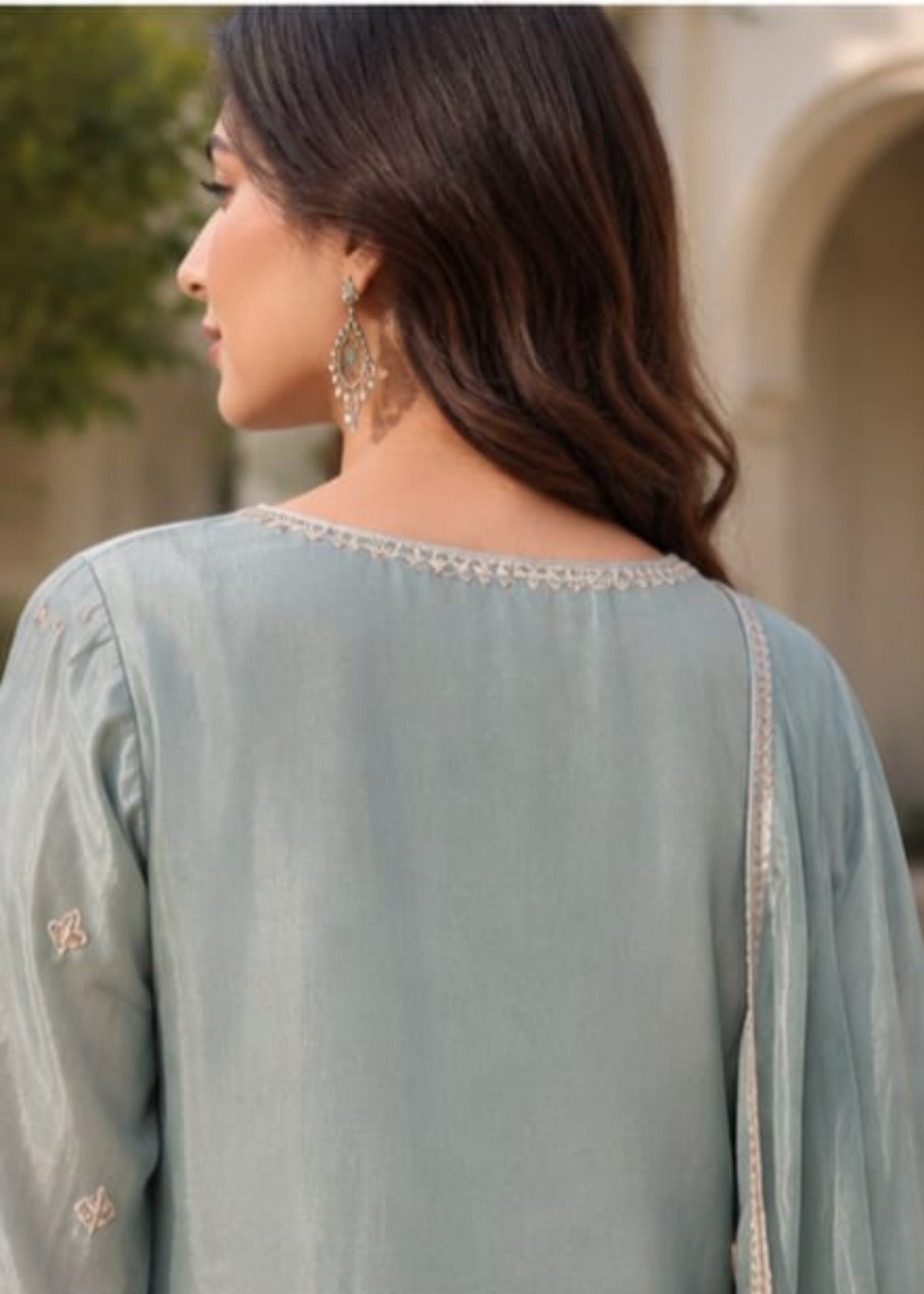 kattan silk Kurta Set in Grey