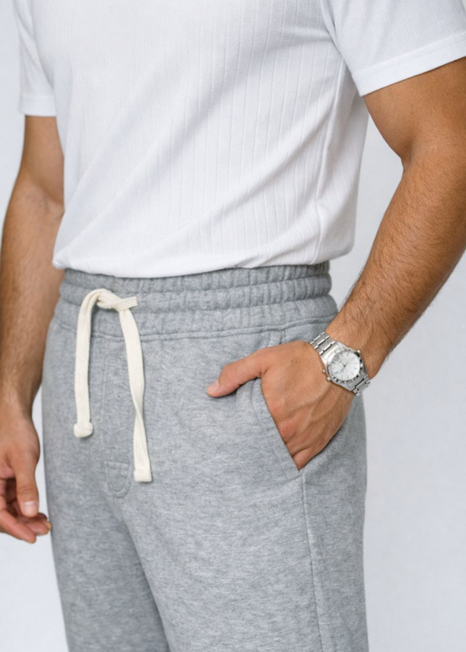 fleece Trousers in Light grey