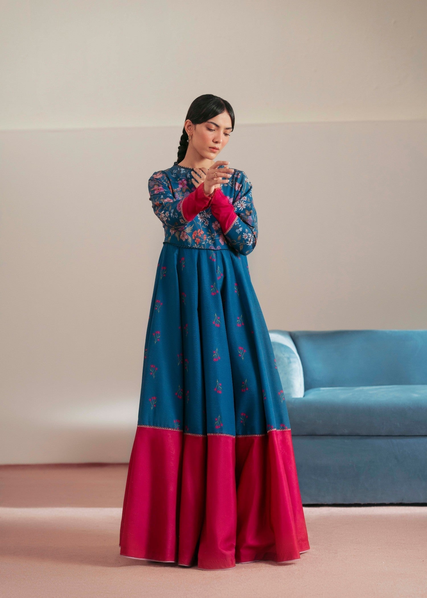 poly lawn Maxi in Teal