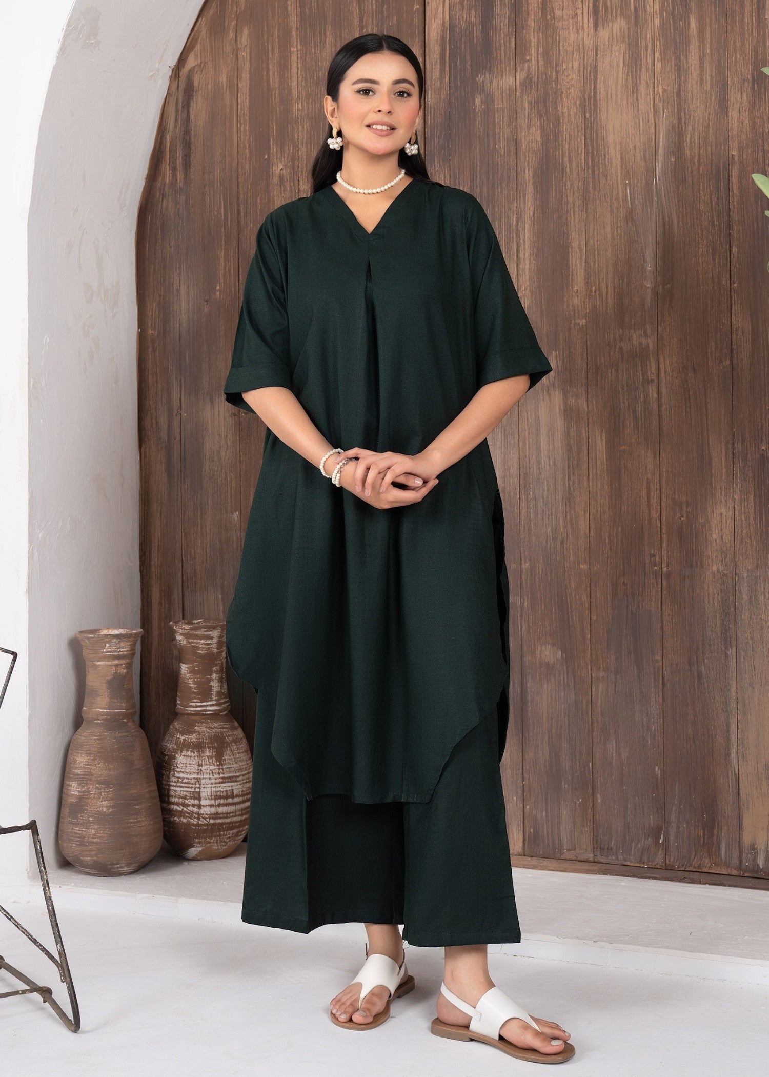 marina Co Ord Sets in Bottle green