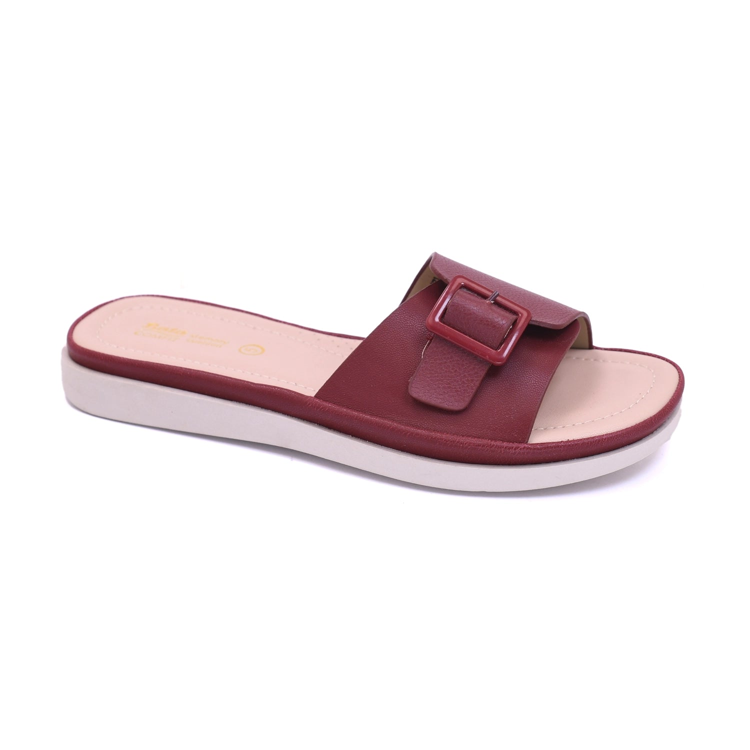Slides in Red by - High Quality Women Slides ZHN3494