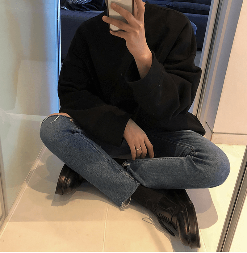 Mrcyc Autumn and Winter Loose Fitting Pullover round Neck Sweater Men''S and Women''S Long Sleeve Korean Cotton Bottomed Shirt
