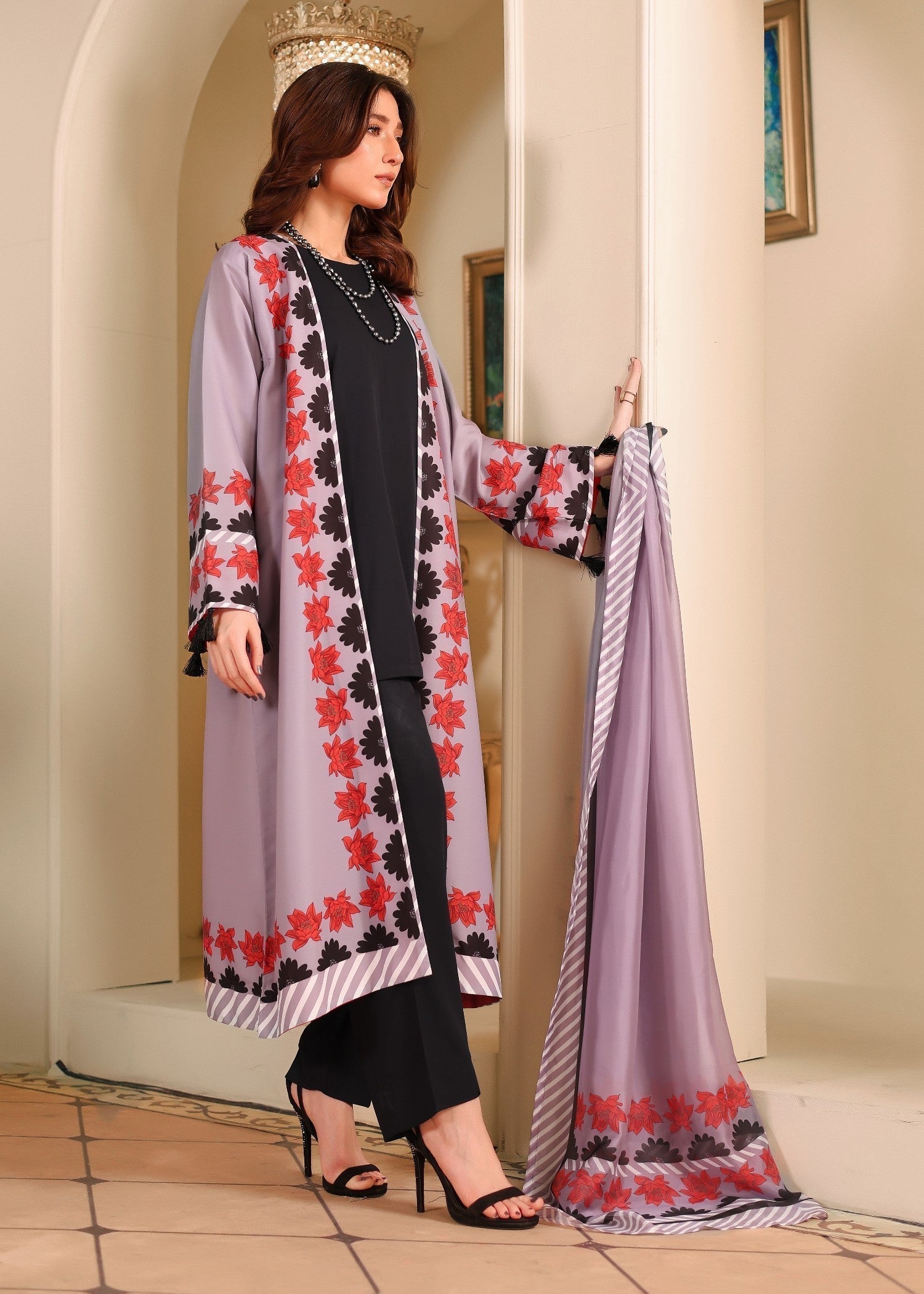 cambric Gown in Violet