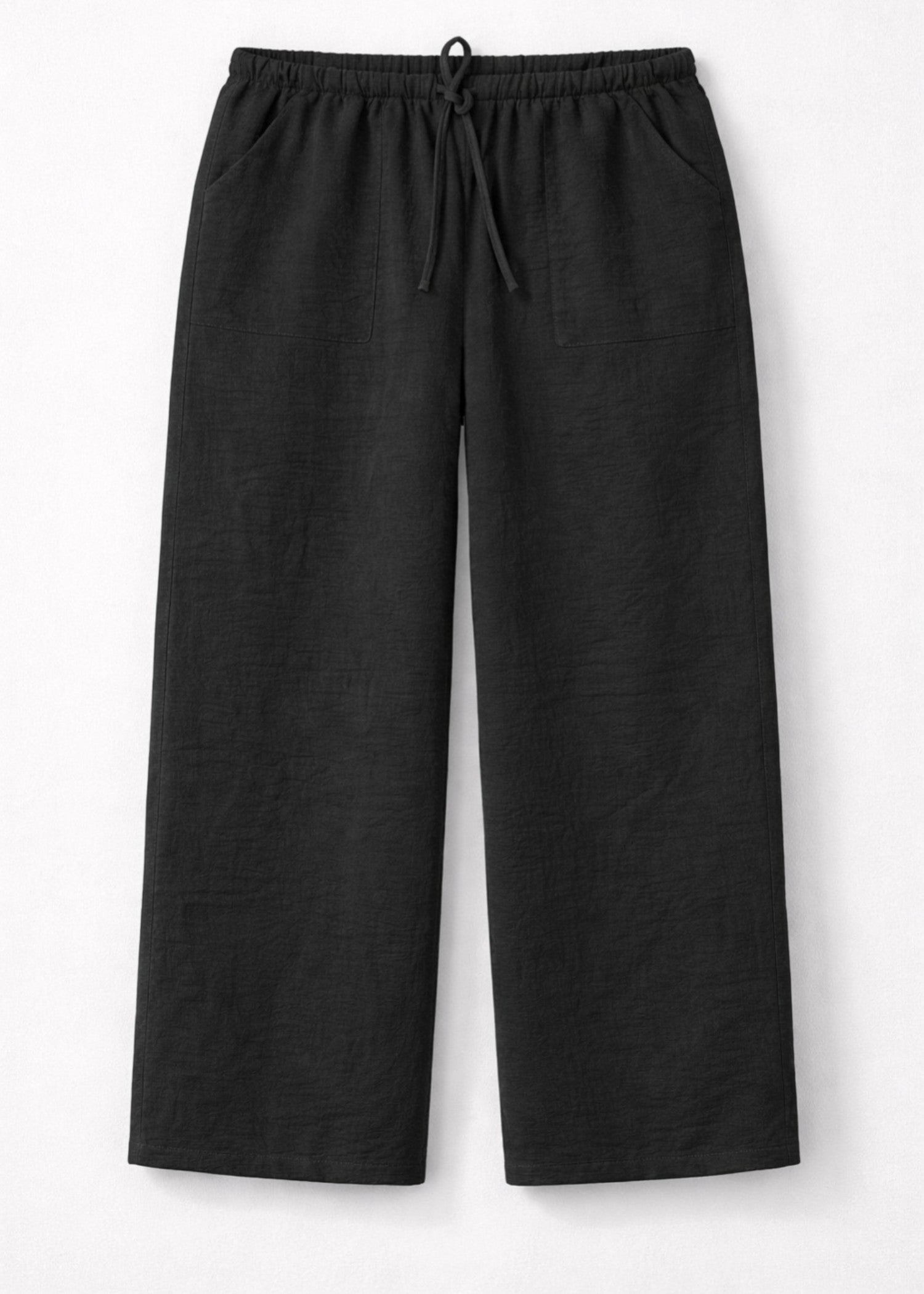 seersucker Trousers in Black