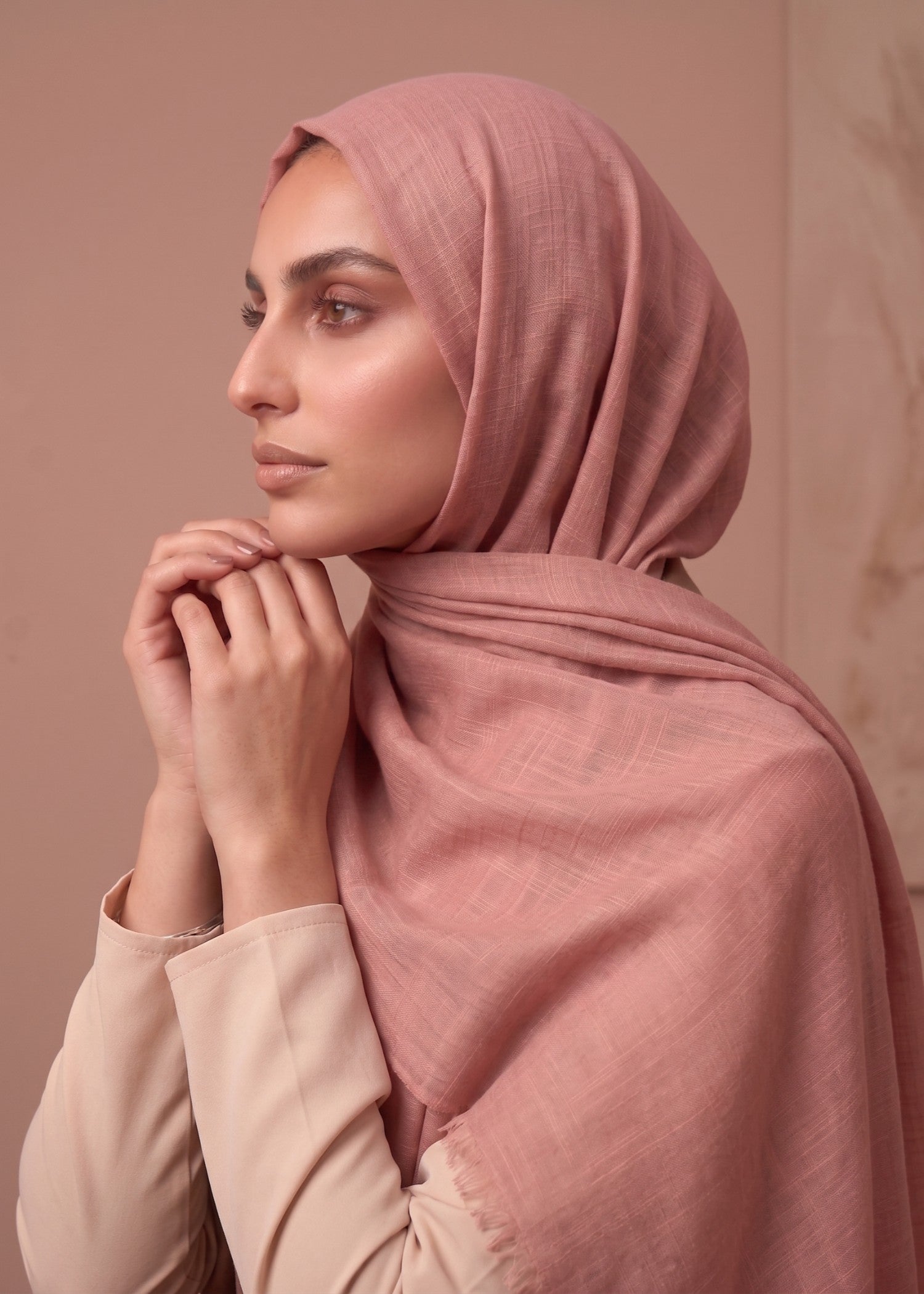 lawn Hijab in Mauve pink