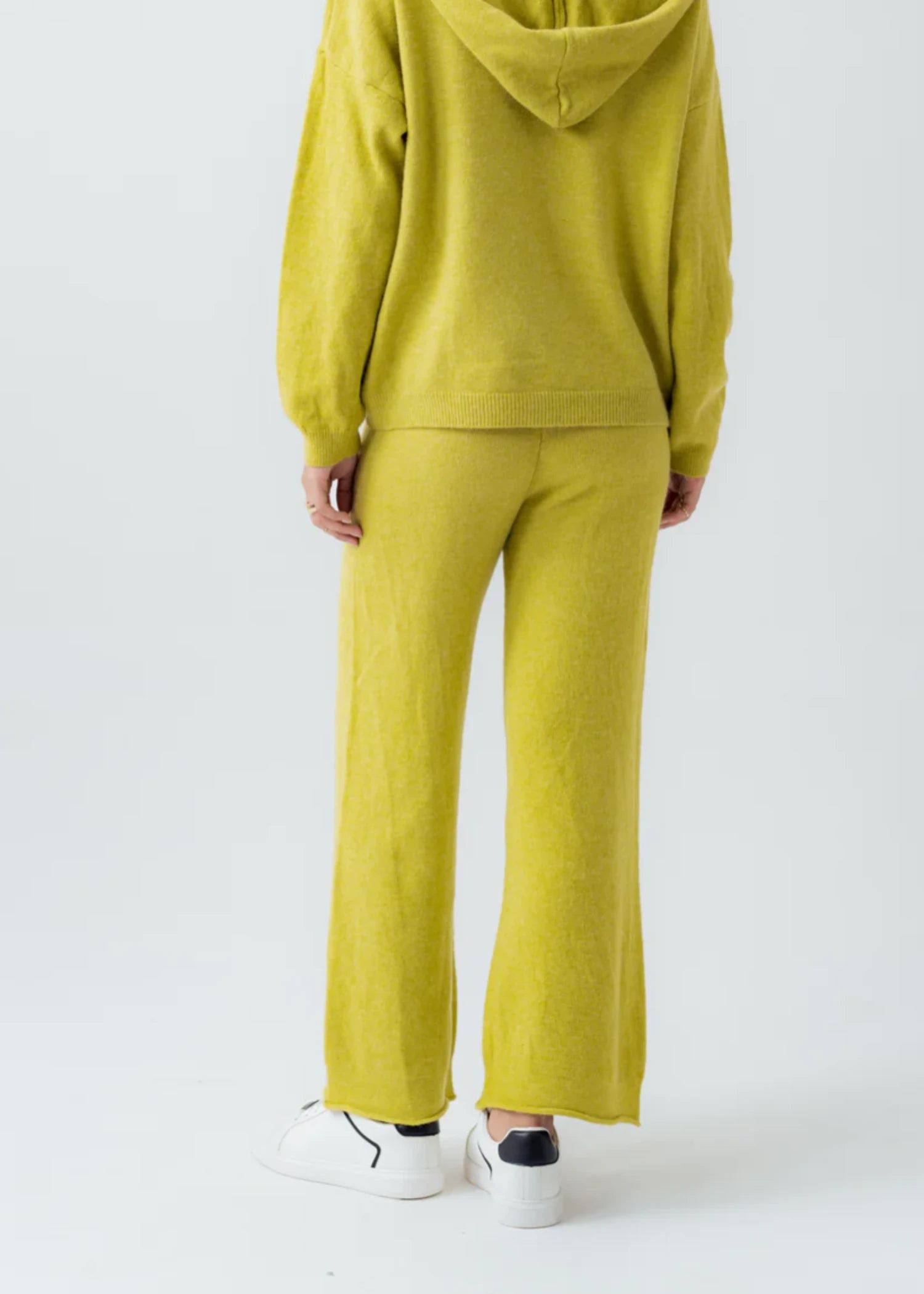 polyester Trousers in Key lime